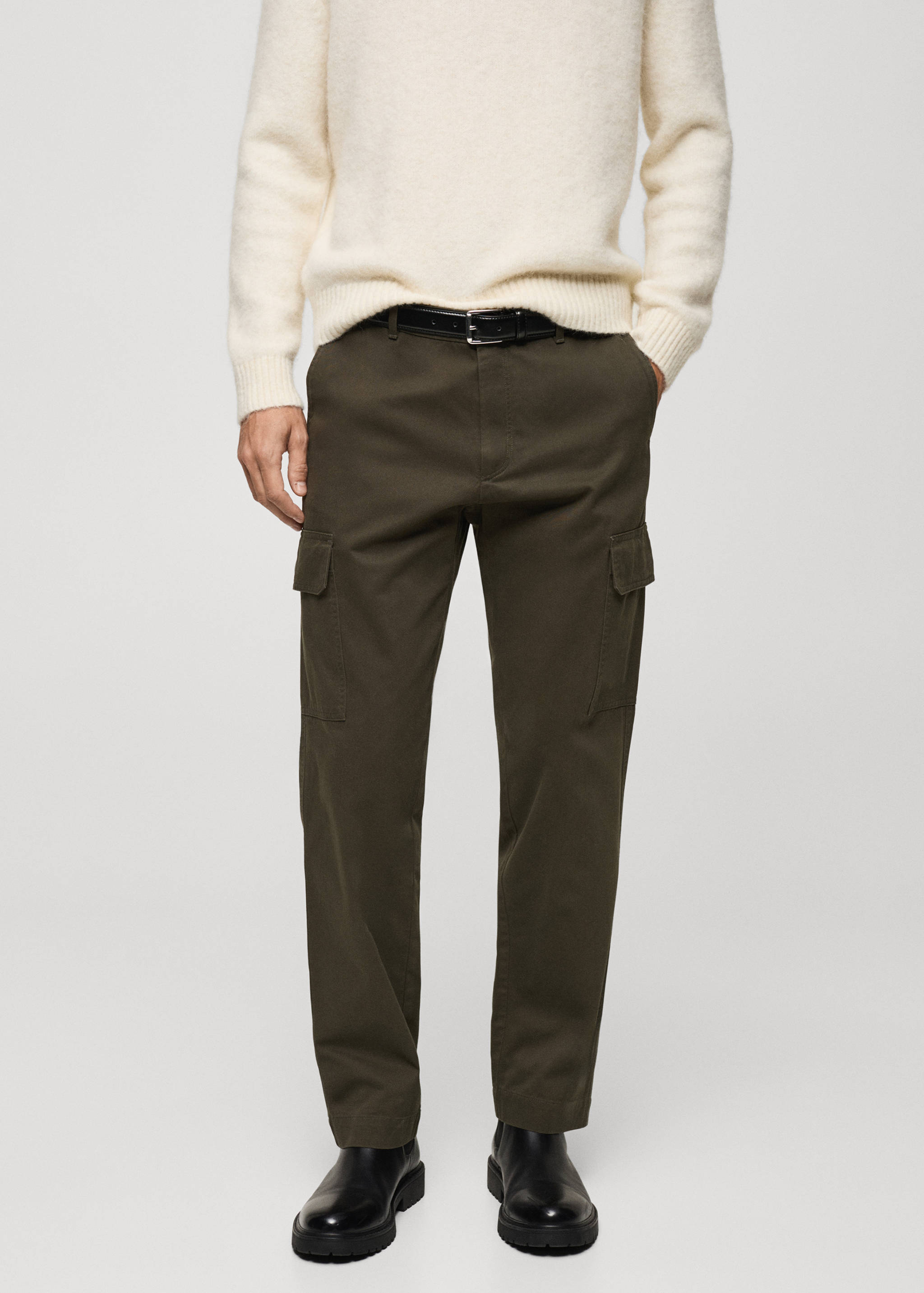 Pantalon cargo straight-fit - Plan moyen