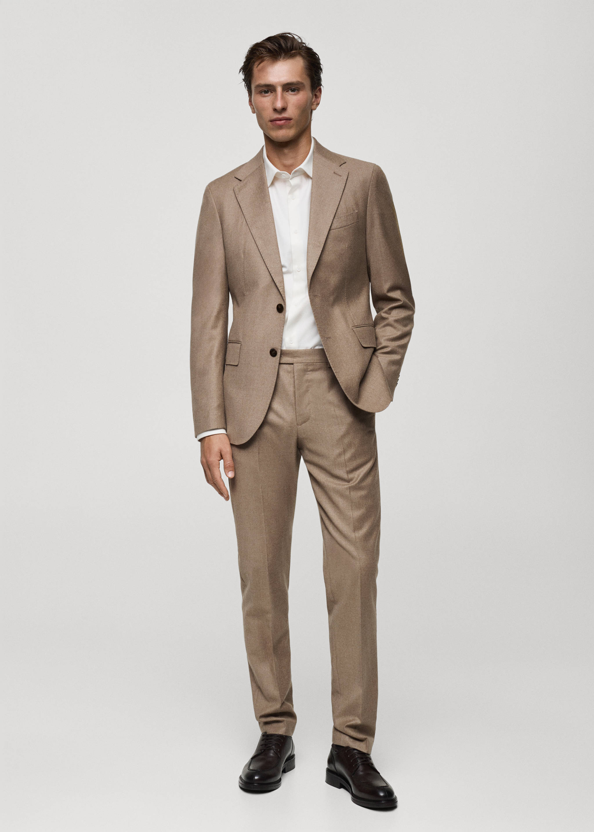 Flanellen pantalon 100% Italiaanse wol - Overzichtstekening