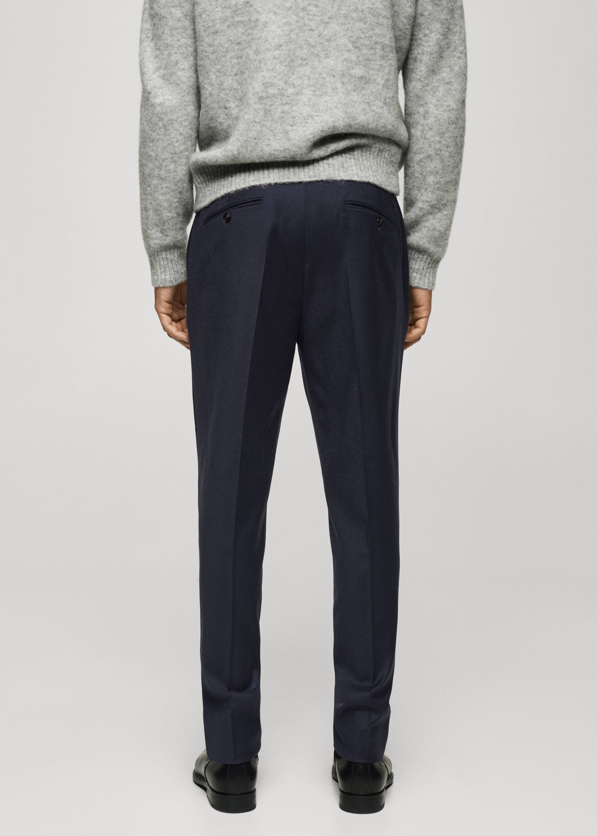 Flanell-Anzughose aus 100 % italienischer Wolle - Rückseite des Artikels