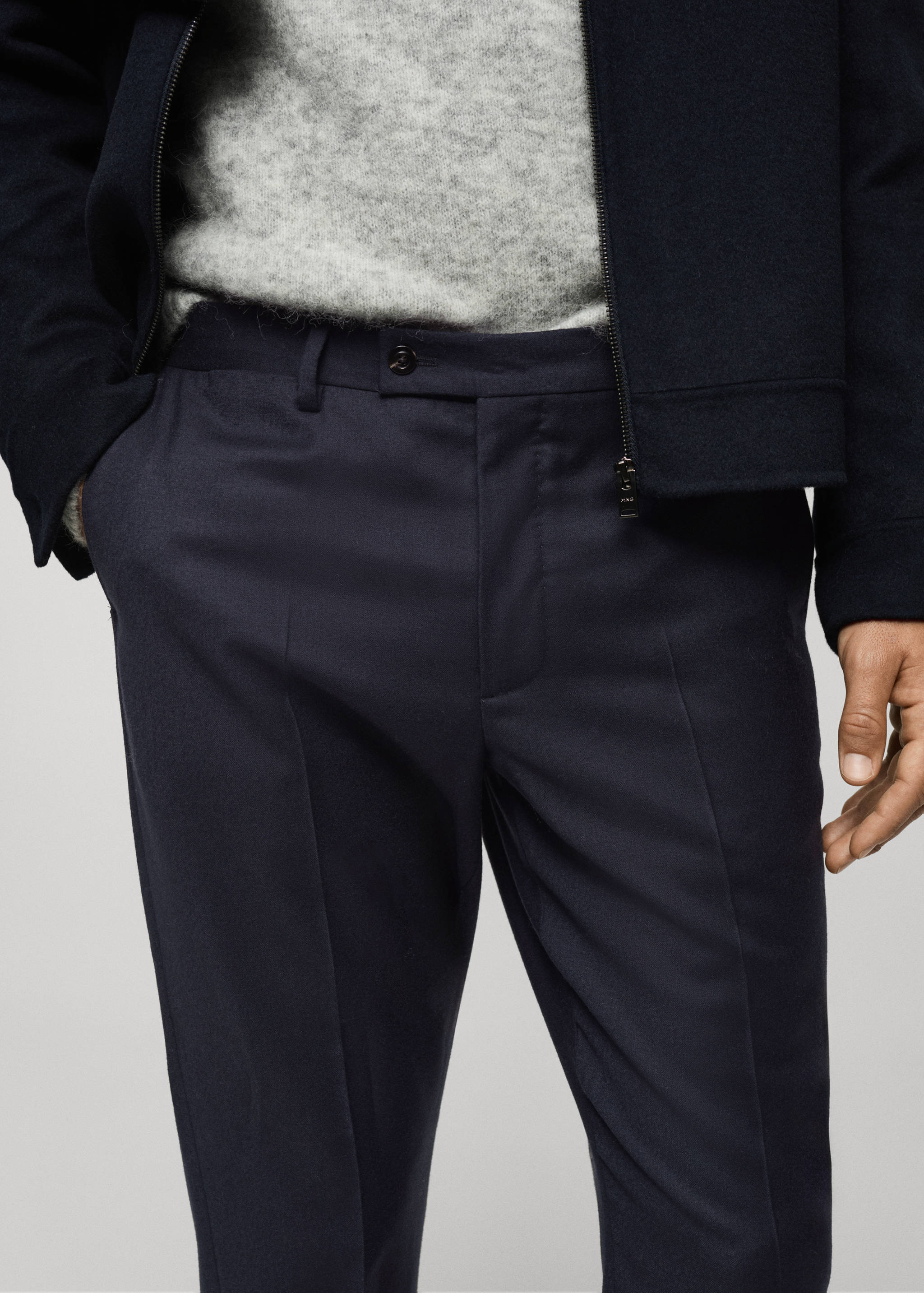 Flanell-Anzughose aus 100 % italienischer Wolle - Detail des Artikels 1