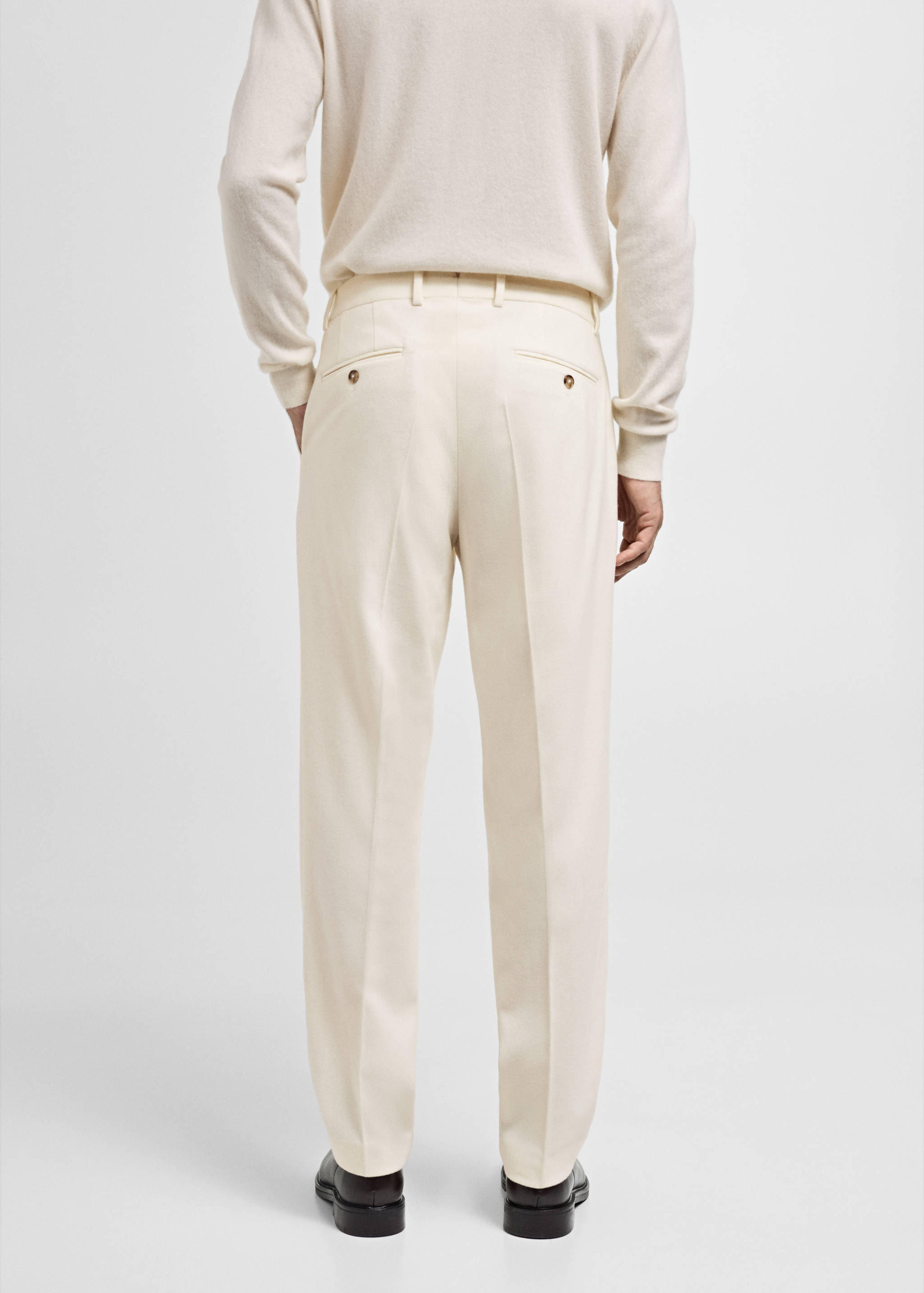 Pantalón traje franela lana italiana - Reverso del artículo