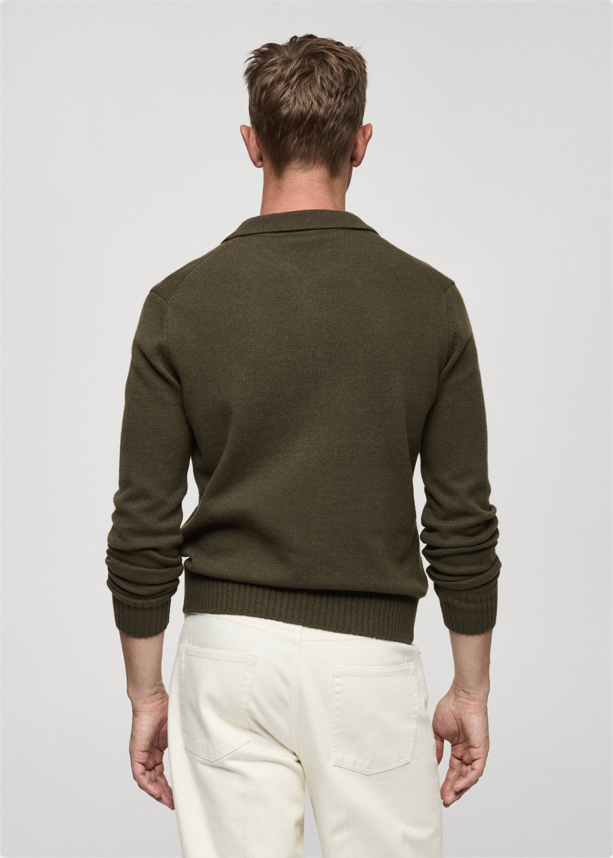 Jersey lana cuello polo - Reverso del artículo