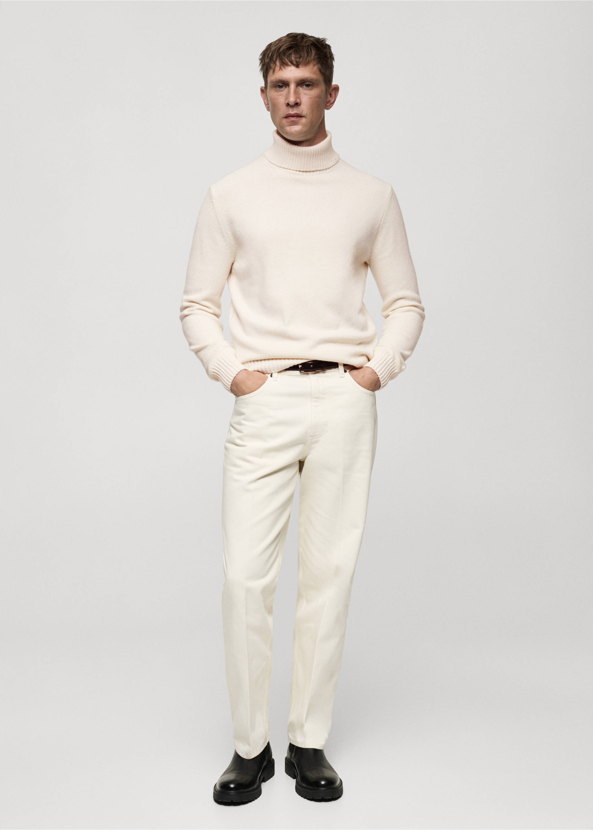 Knitted wool turtleneck sweater - General plane, Off White. Ref: 77017937-00.