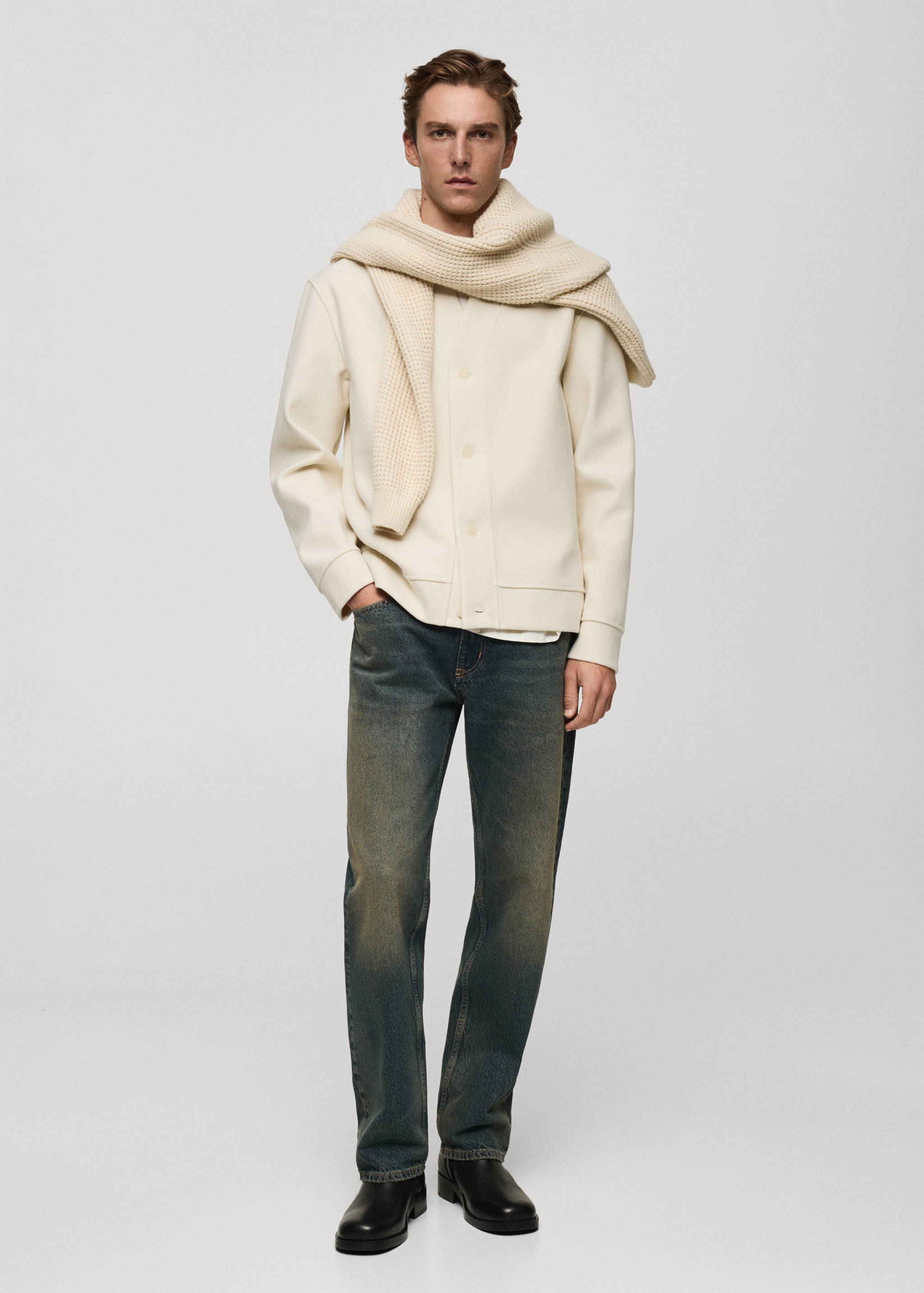 Relaxed-Fit-Flanell-Cardigan - Allgemeine Ansicht