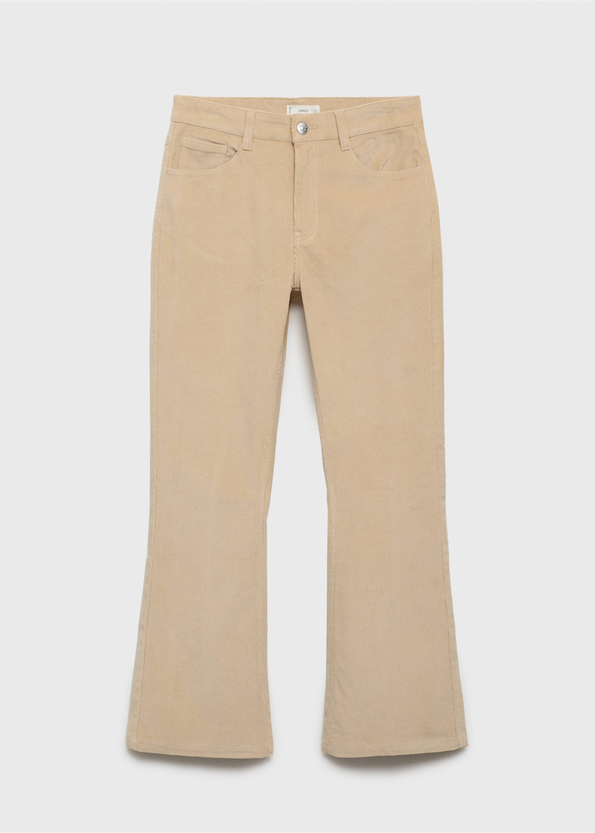 Flared corduroy pants - Article without model, Ecru. Ref: 77018267-00.