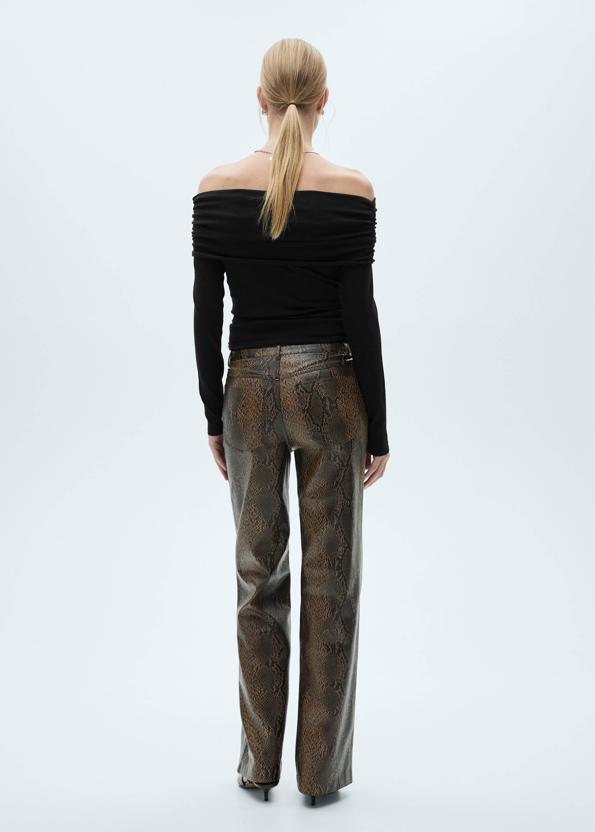Animal-print faux-leather pants - Reverse of the article