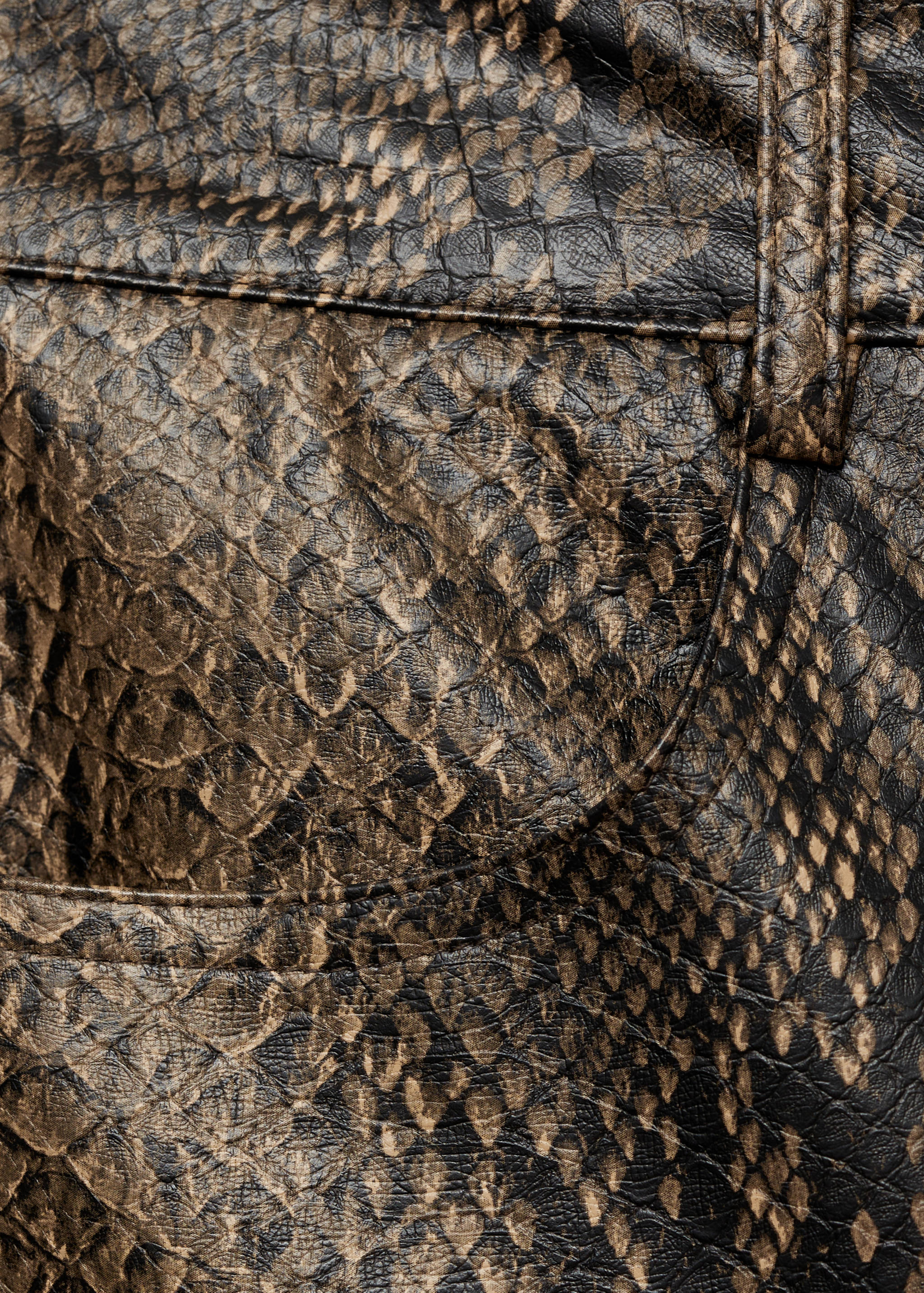 Animal-print faux-leather pants - Details of the article 8