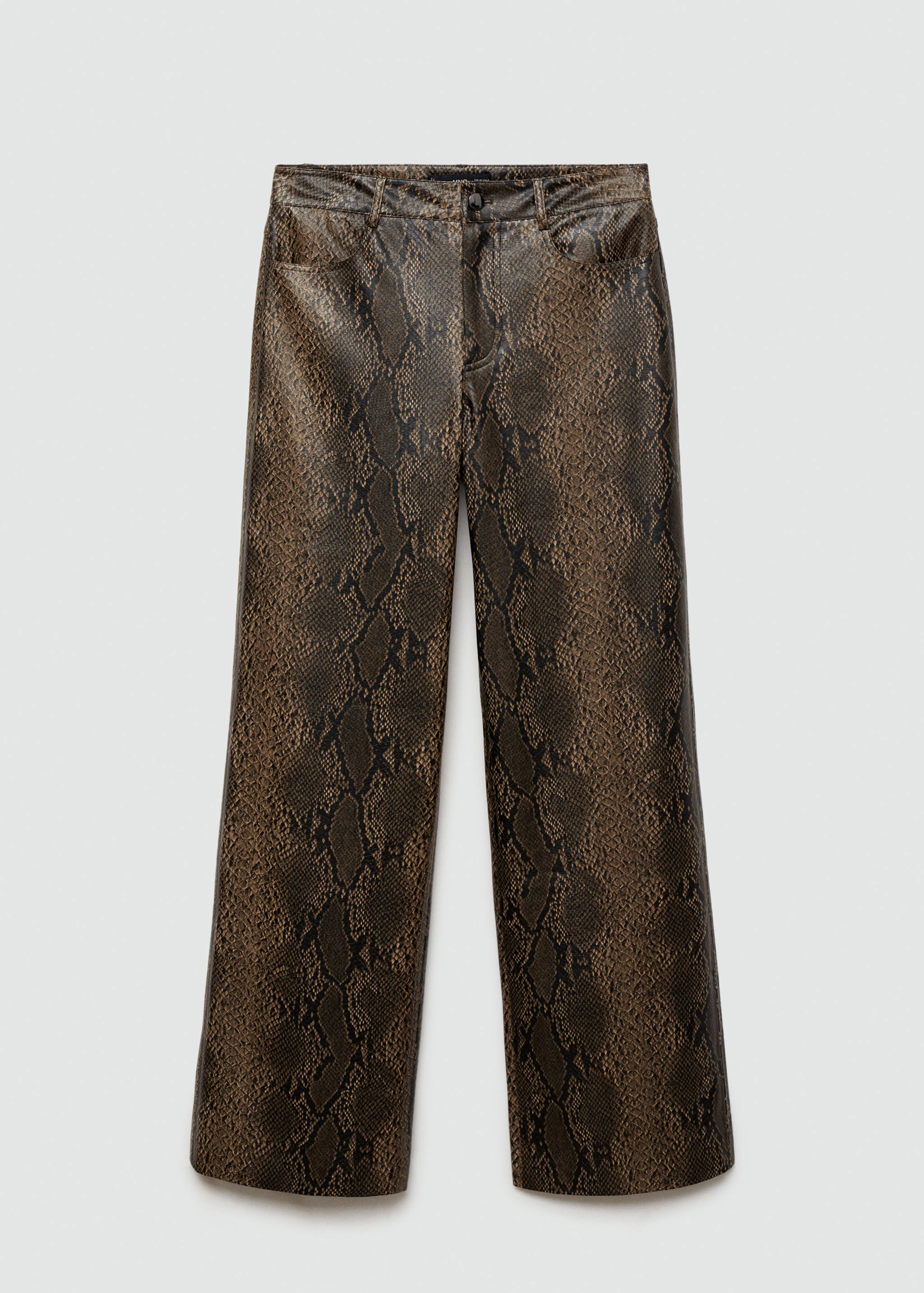Animal-print faux-leather trousers - Article without model