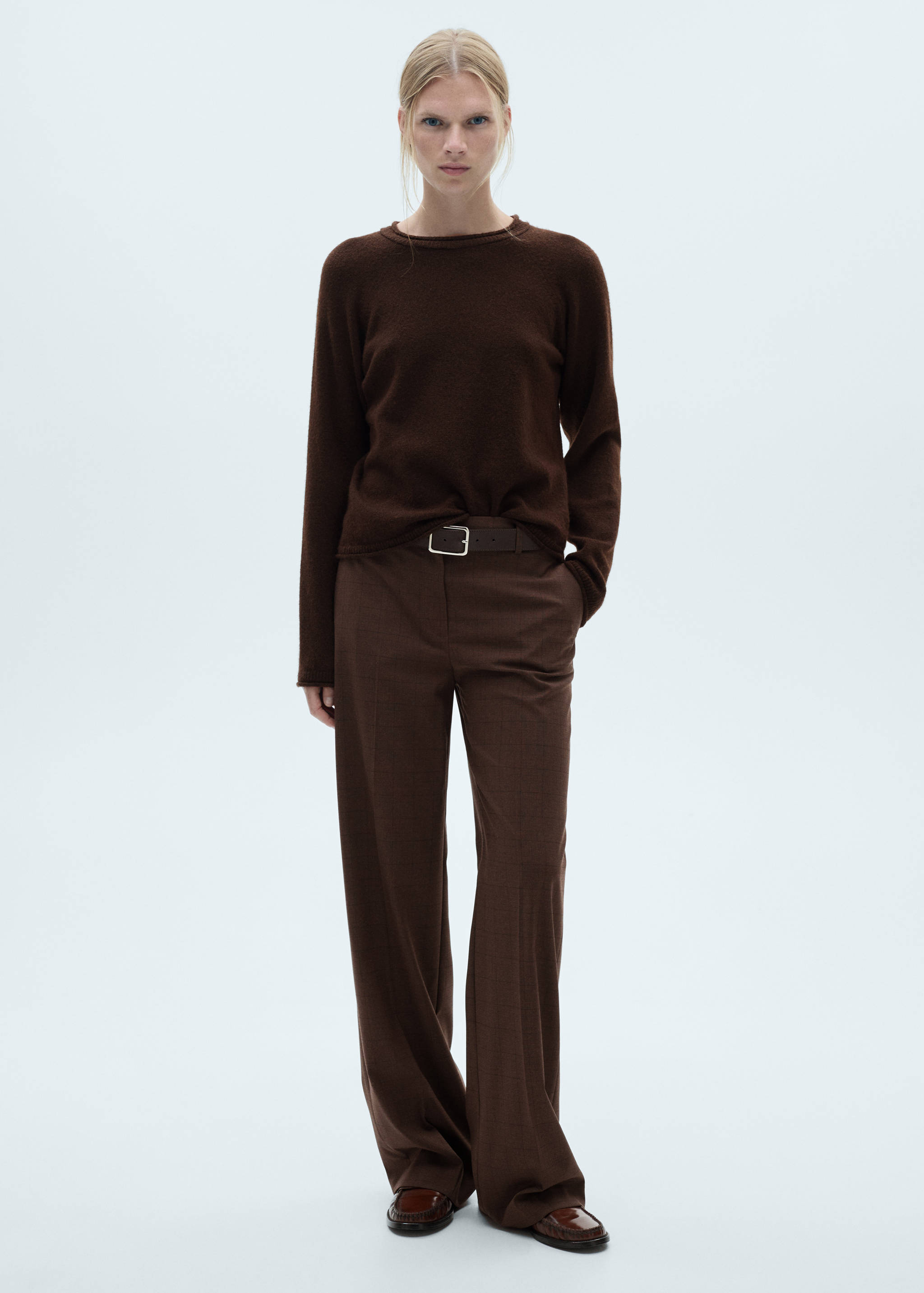 Gerade Hose mit Karomuster - Allgemeine Ansicht