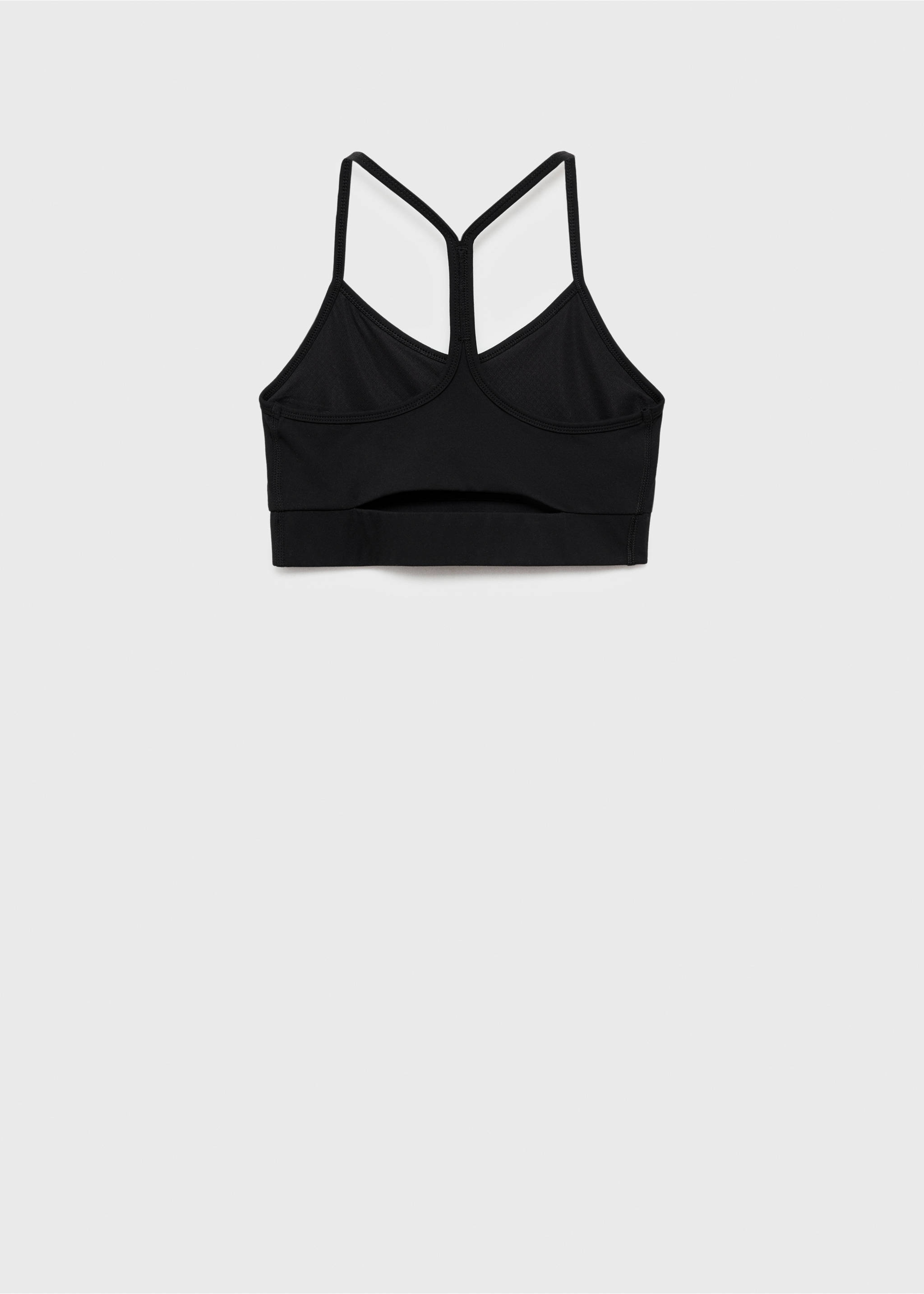 Top z odkrytymi plecami - Szczegóły artykułu 8, Czarny. Ref: 77018274-00.