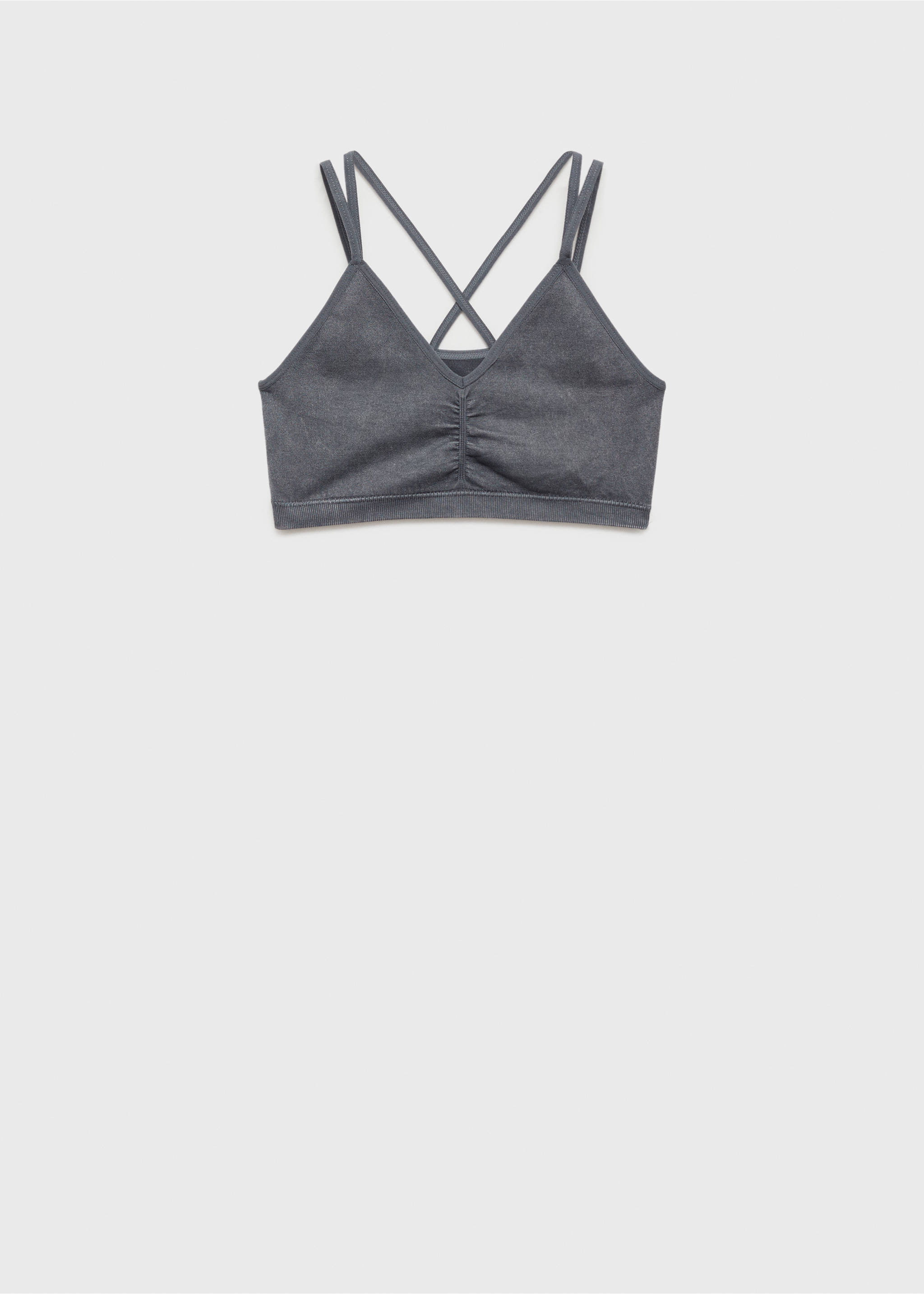 Crisscross strap top - Article without model, Charcoal. Ref: 77018275-00.
