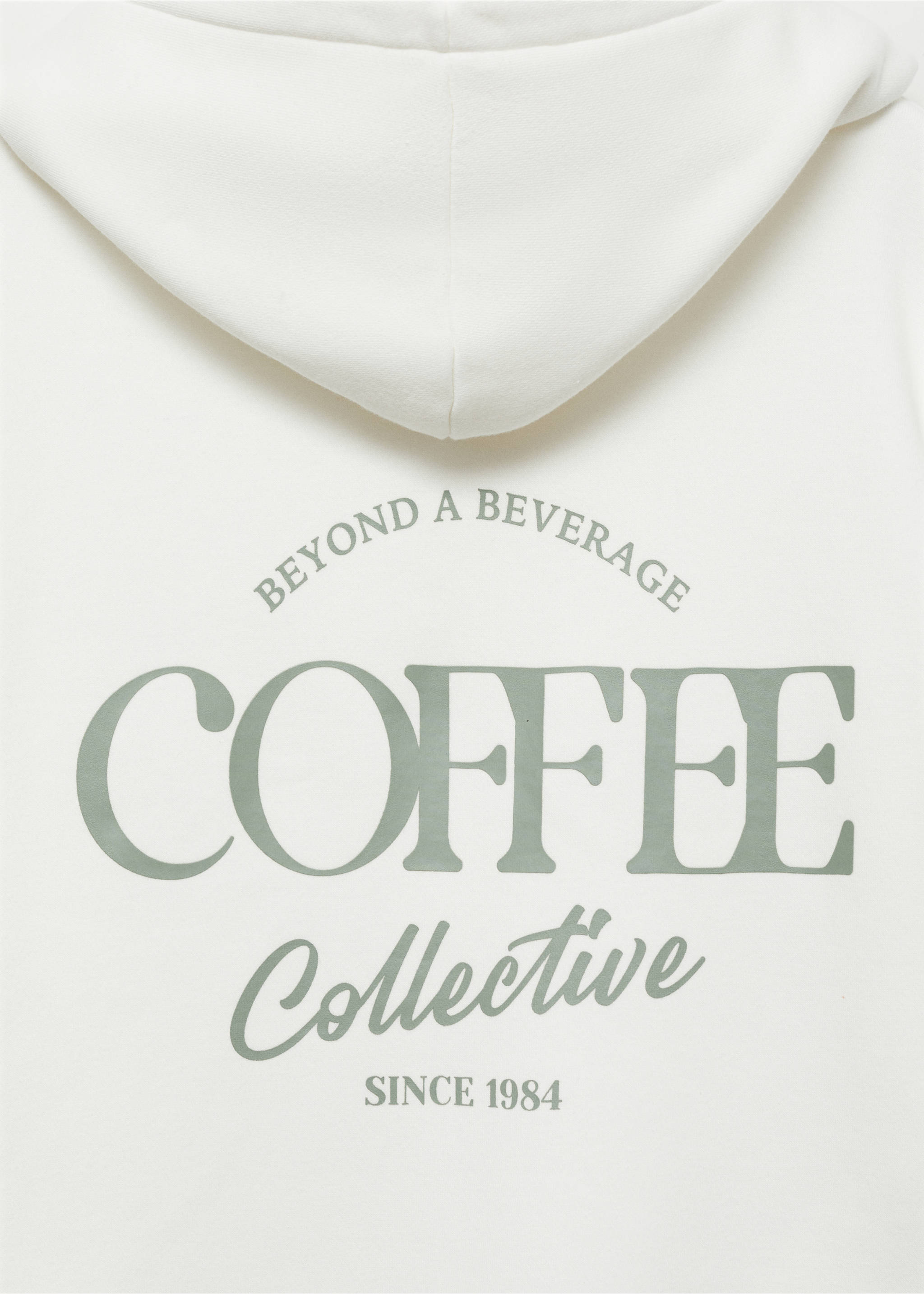 Sweater à capuche coton - Détail de l'article 0, Blanc cassé. Ref: 77018277-00.