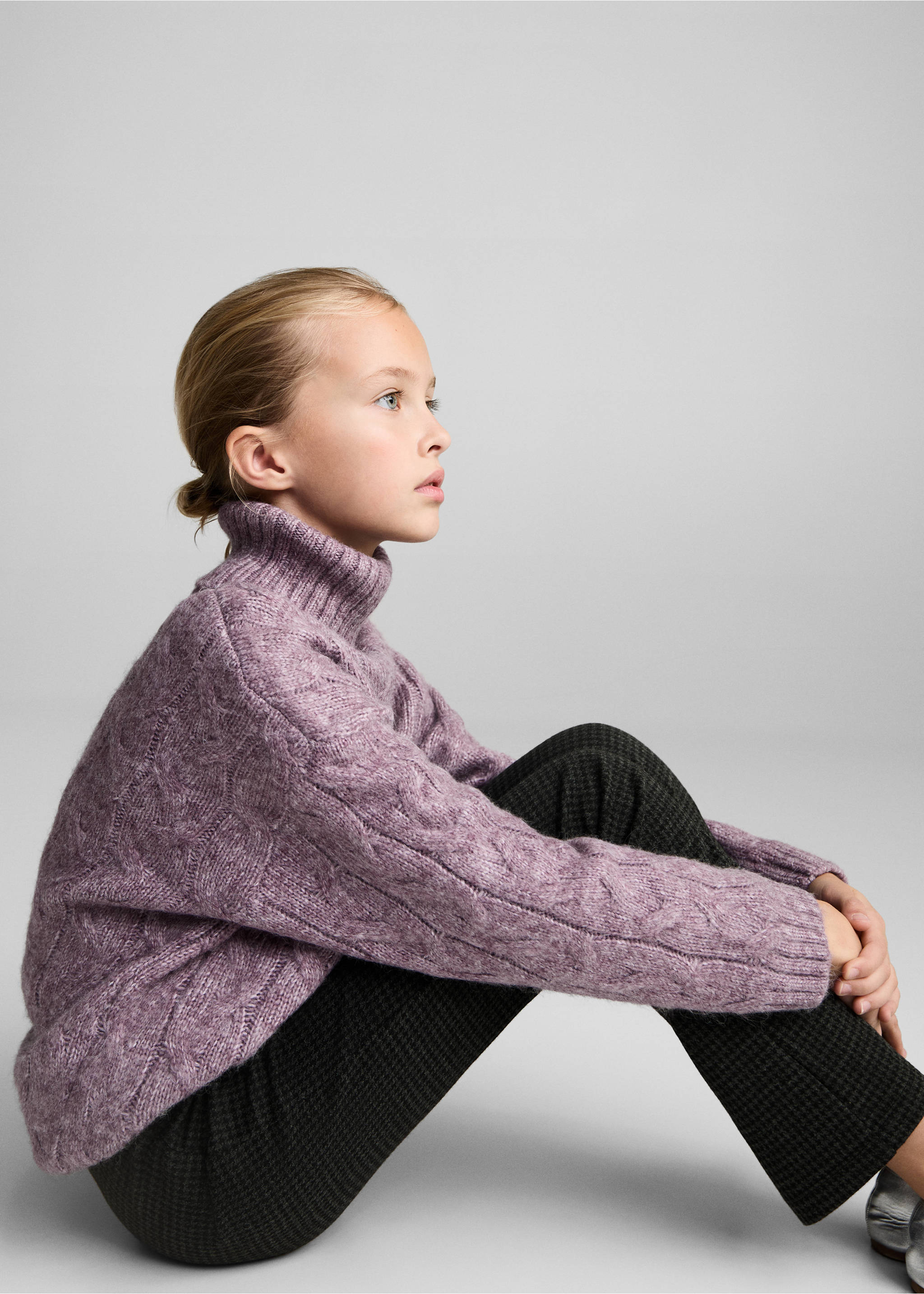 Leggings mit Hahnentrittmuster - Detail des Artikels 2, Anthrazit. Ref: 77018278-00.
