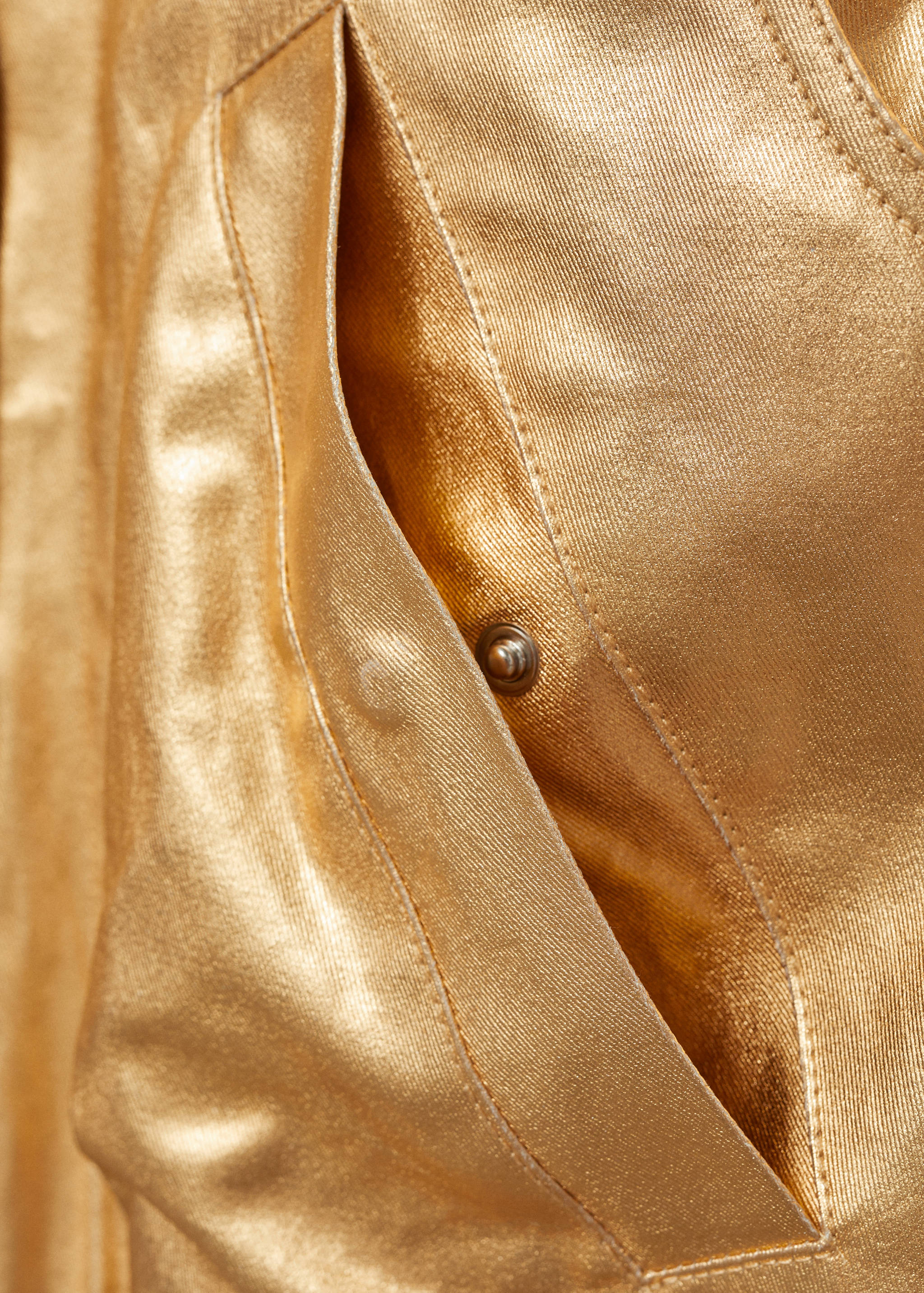 Metallic denim bomber jacket - Details of the article 0