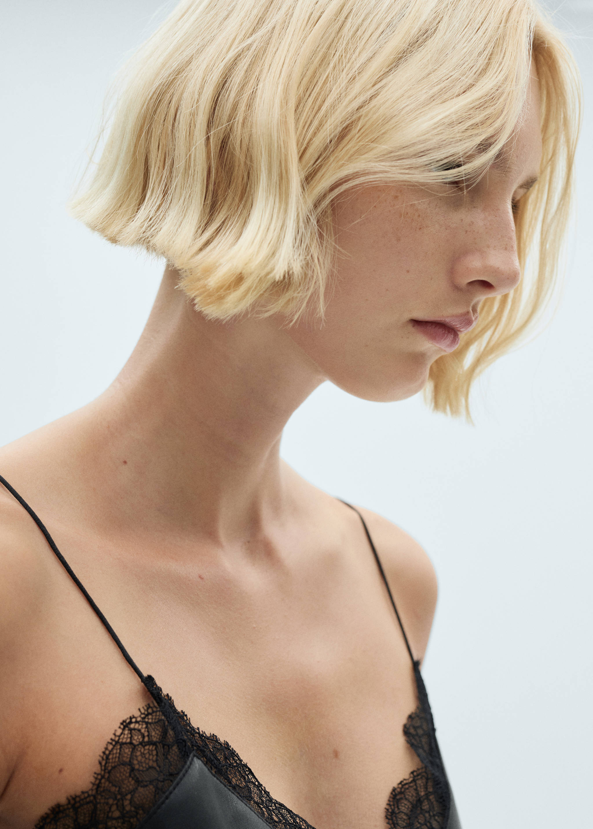 Faux-leather slip dress - Details of the article 1