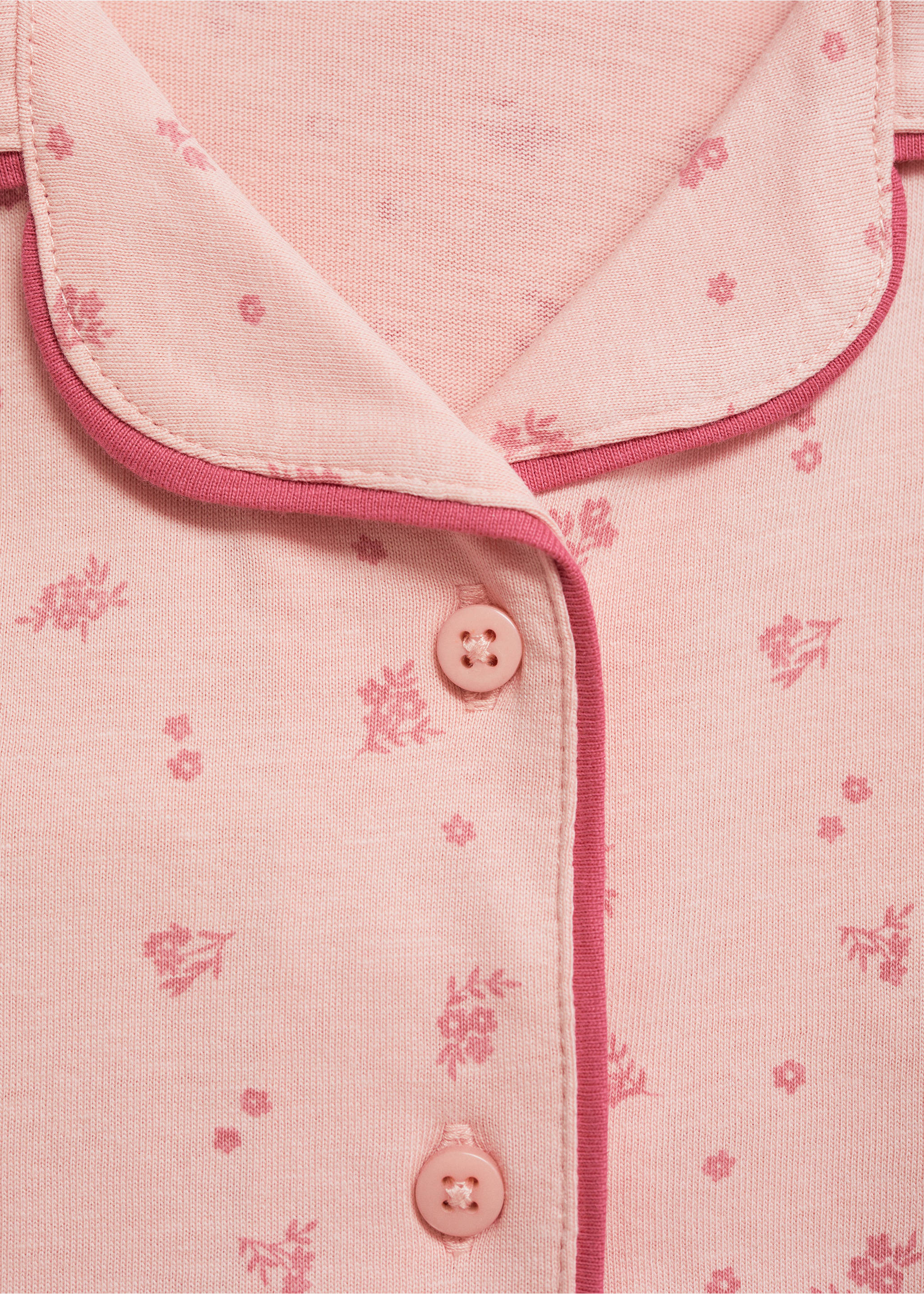 Langer Baumwoll-Pyjama - Detail des Artikels 0, Rosa. Ref: 77019034-00.