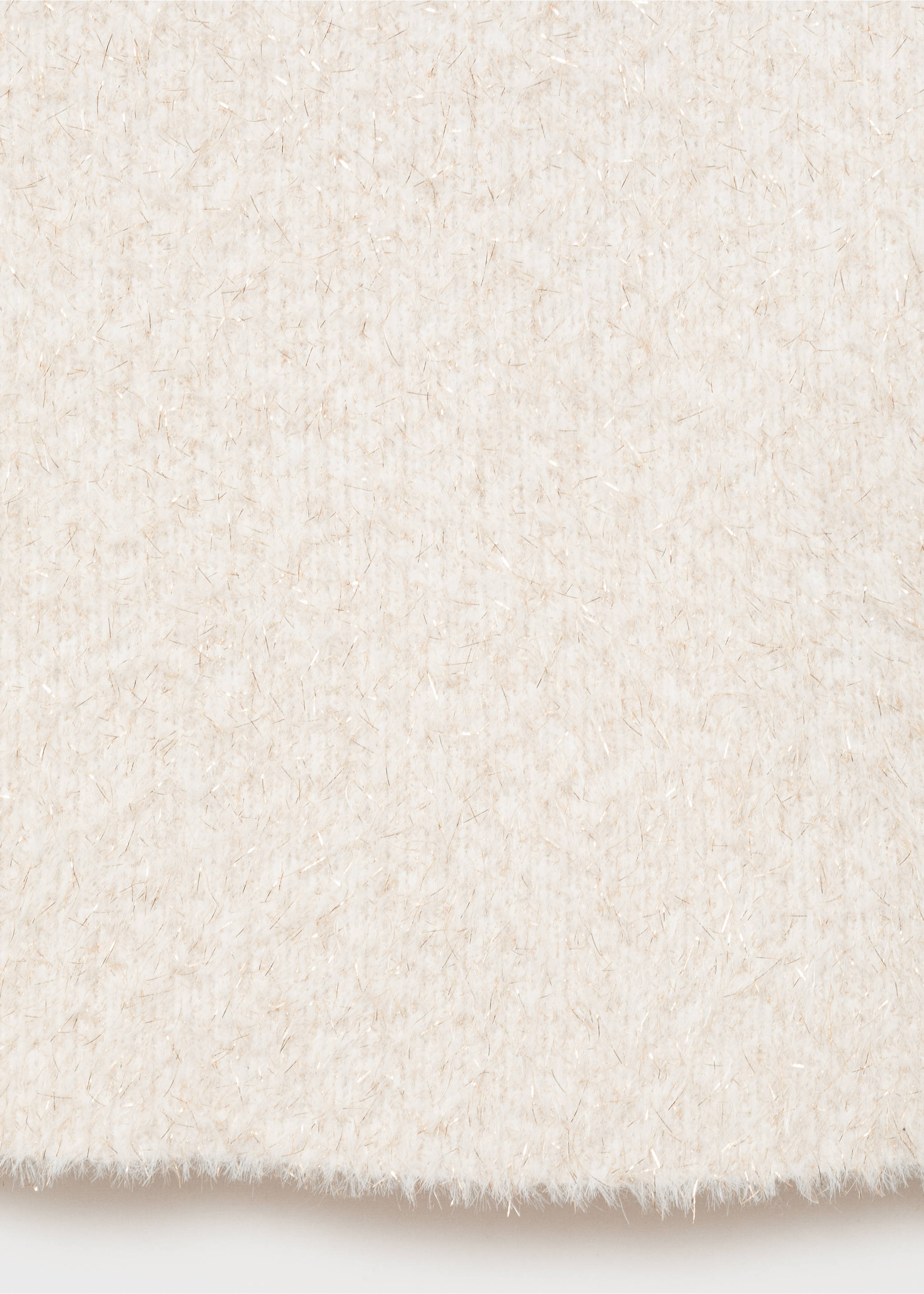 Short-sleeved sweater with shiny detail - Details of the article 0, Ecru. Ref: 77019059-00.