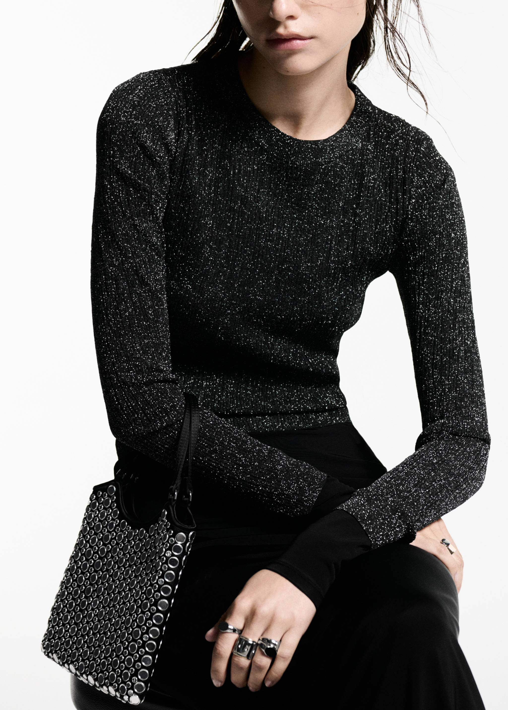 Jersey lúrex cuello redondo - Detalle del artículo 6