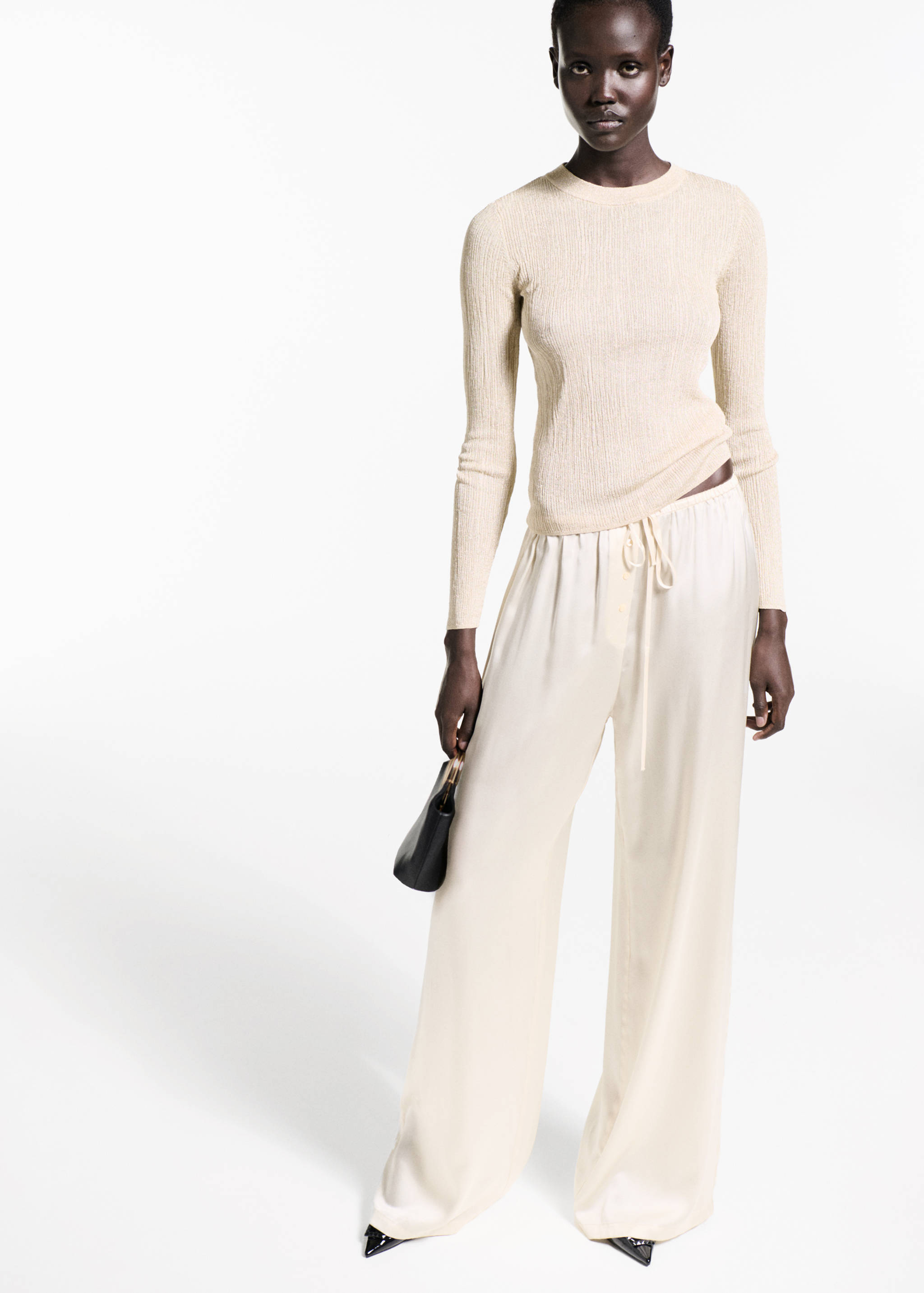 Rundhalspullover aus Lurex - Allgemeine Ansicht