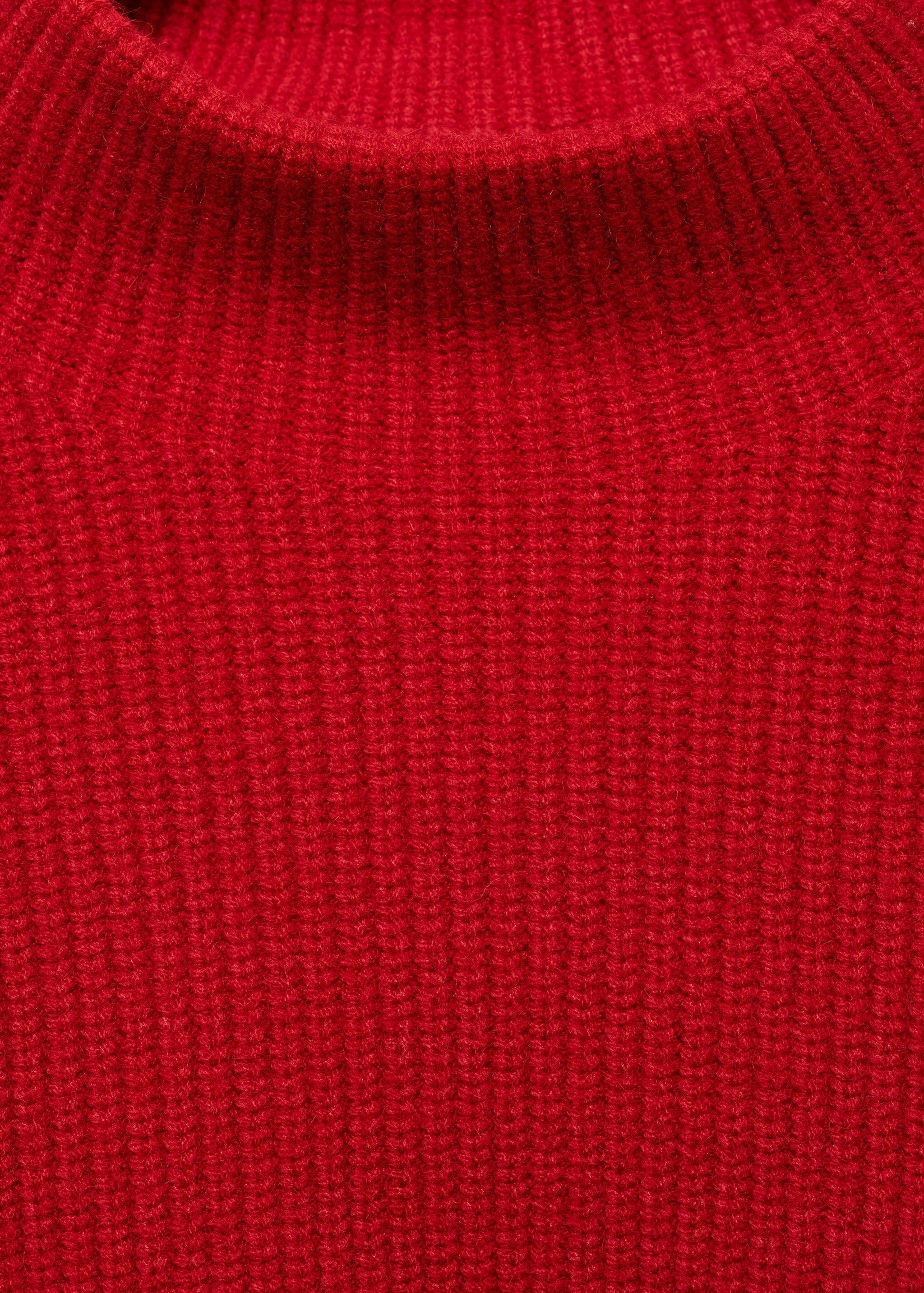 Ribbed sweater with perkins neck - Details of the article 8