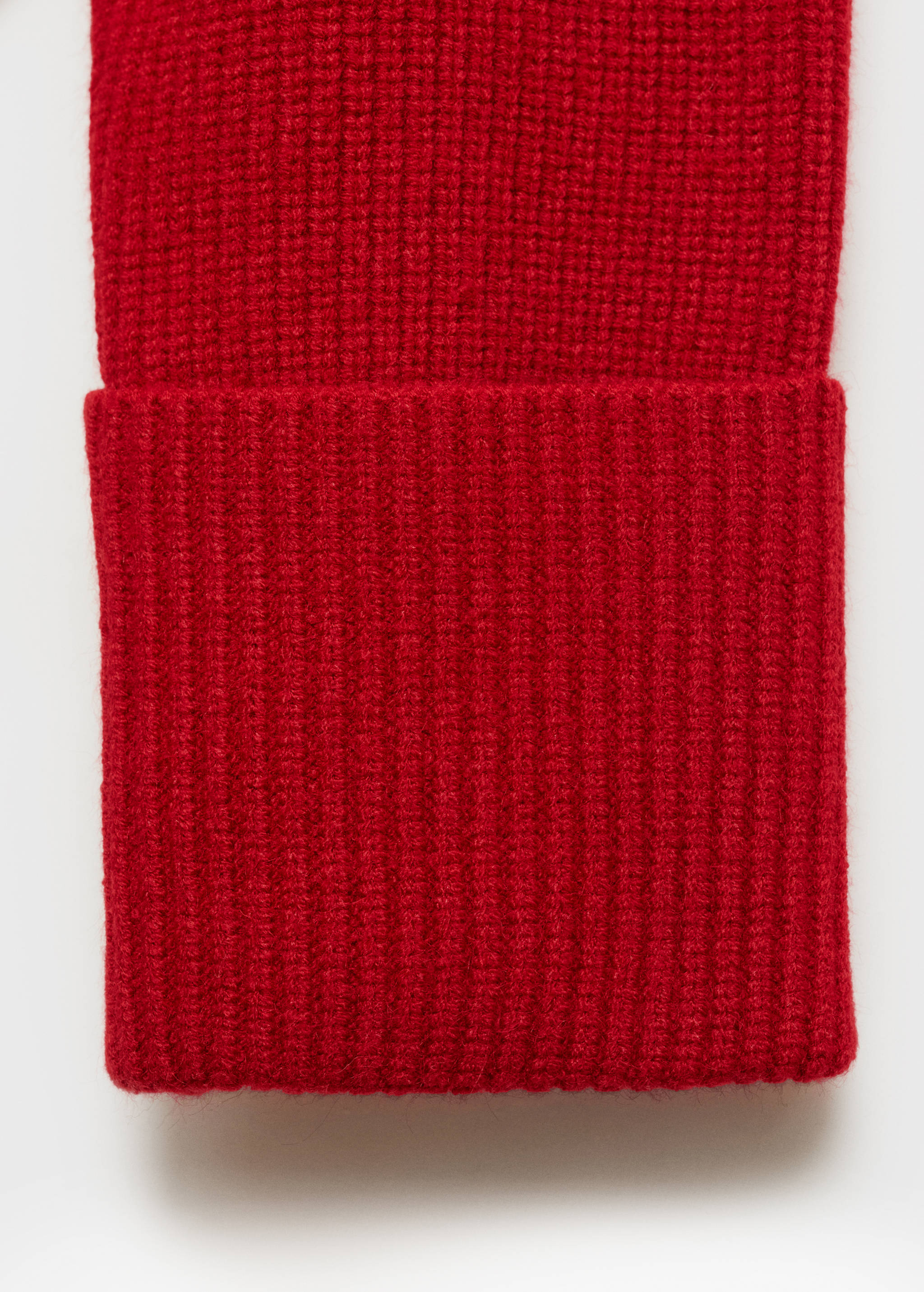 Ribbed sweater with perkins neck - Details of the article 0