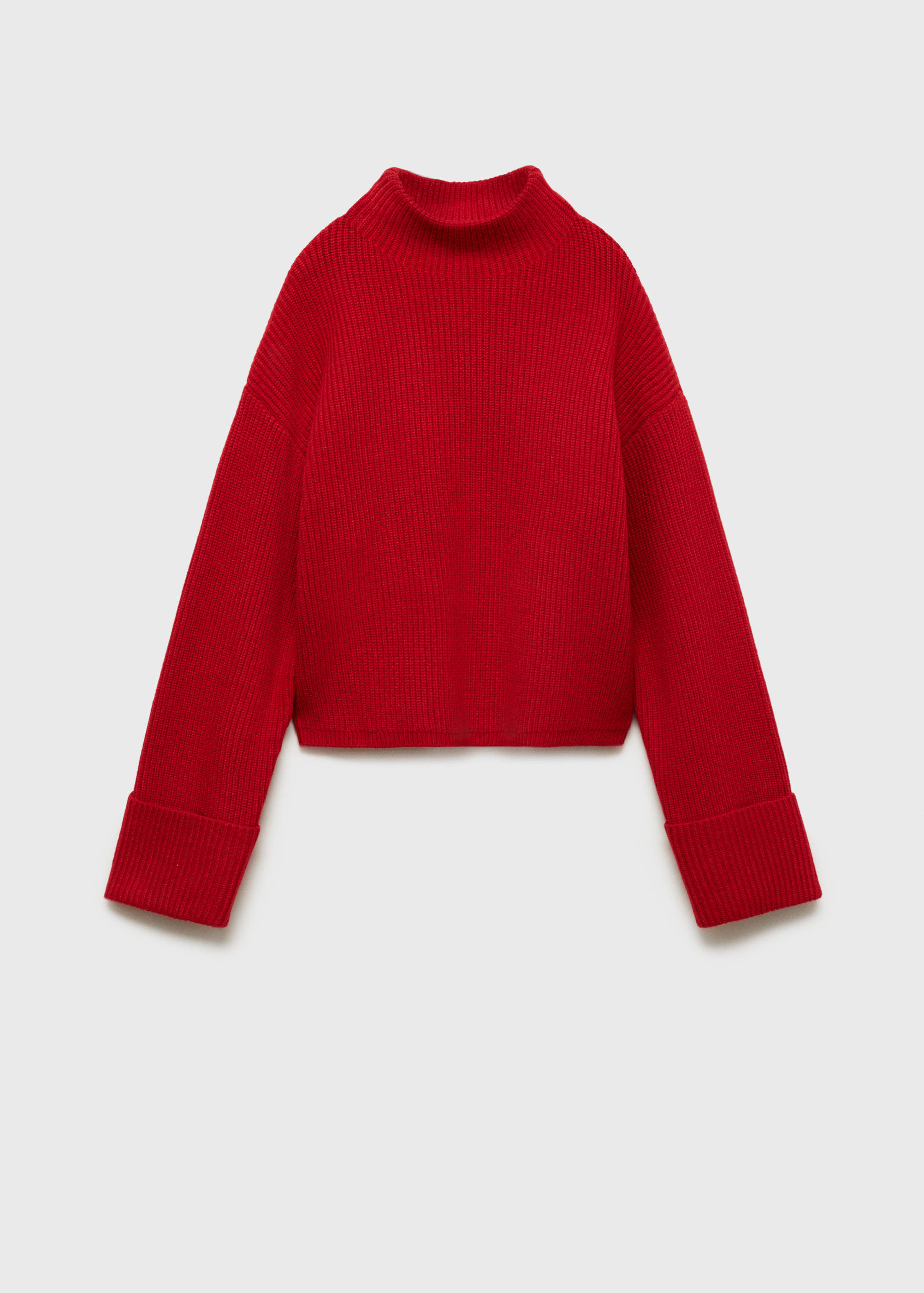 Pull-over côtelé col montant - Article sans modèle