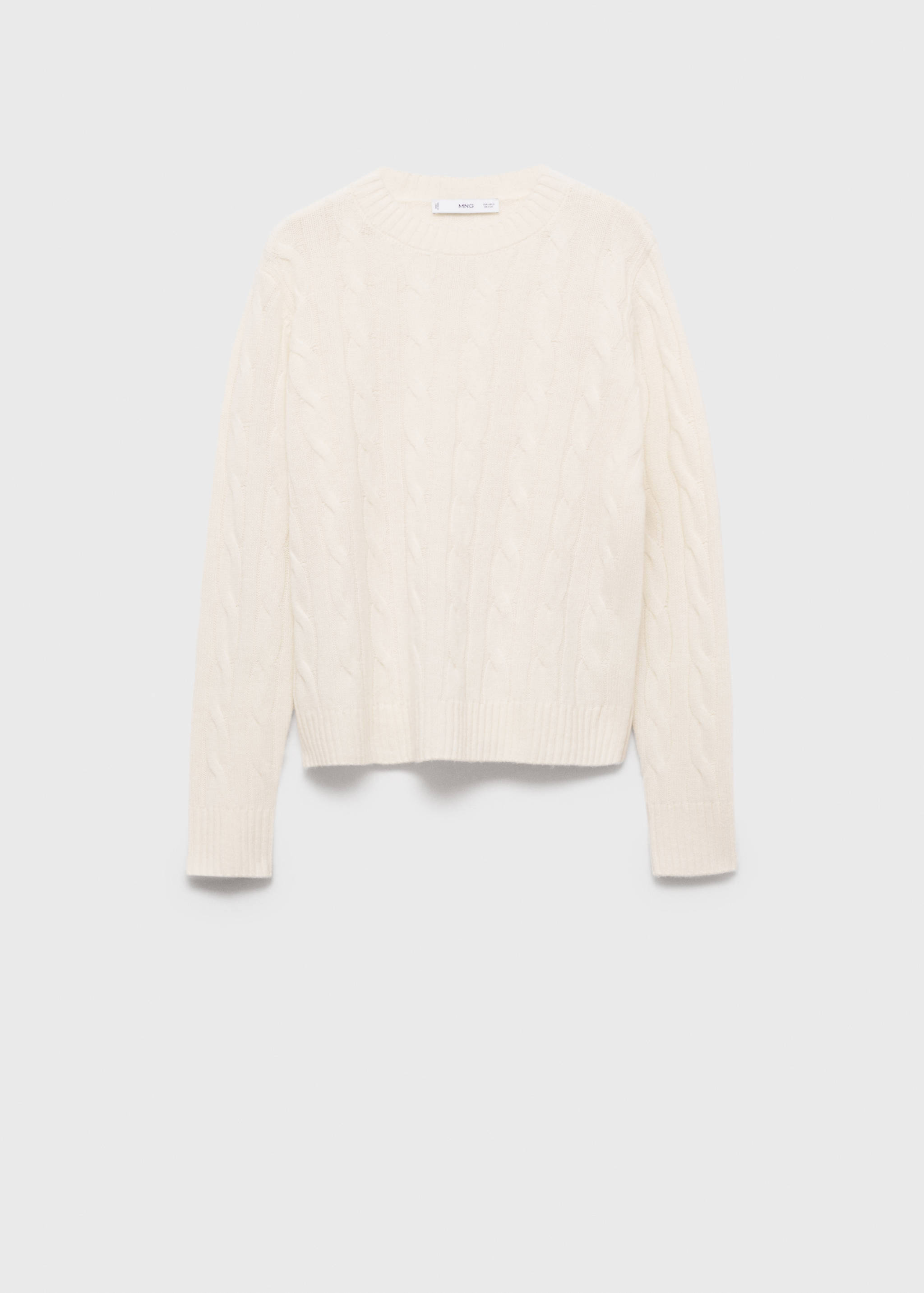 Sweter wełniany z warkoczami - Artykuł bez modela/modelki