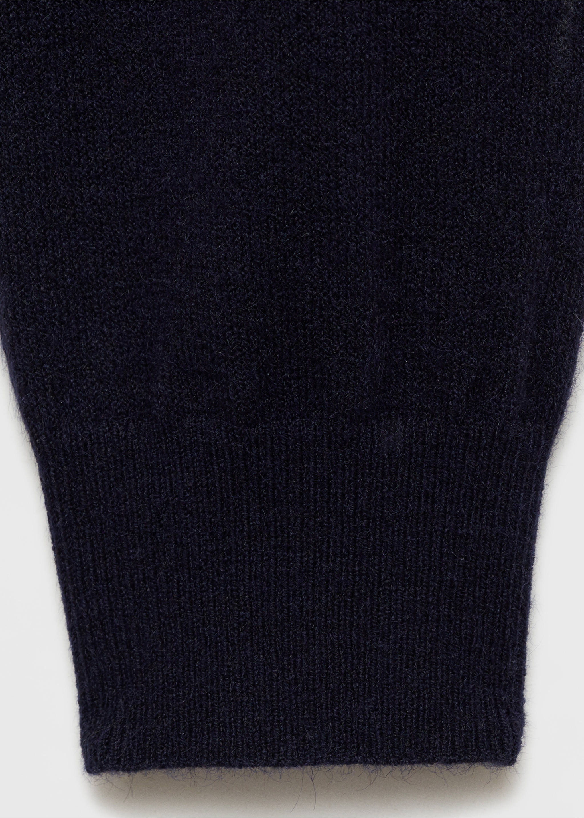 Round-neck knitted sweater - Details of the article 0, Dark Navy. Ref: 77019070-00.