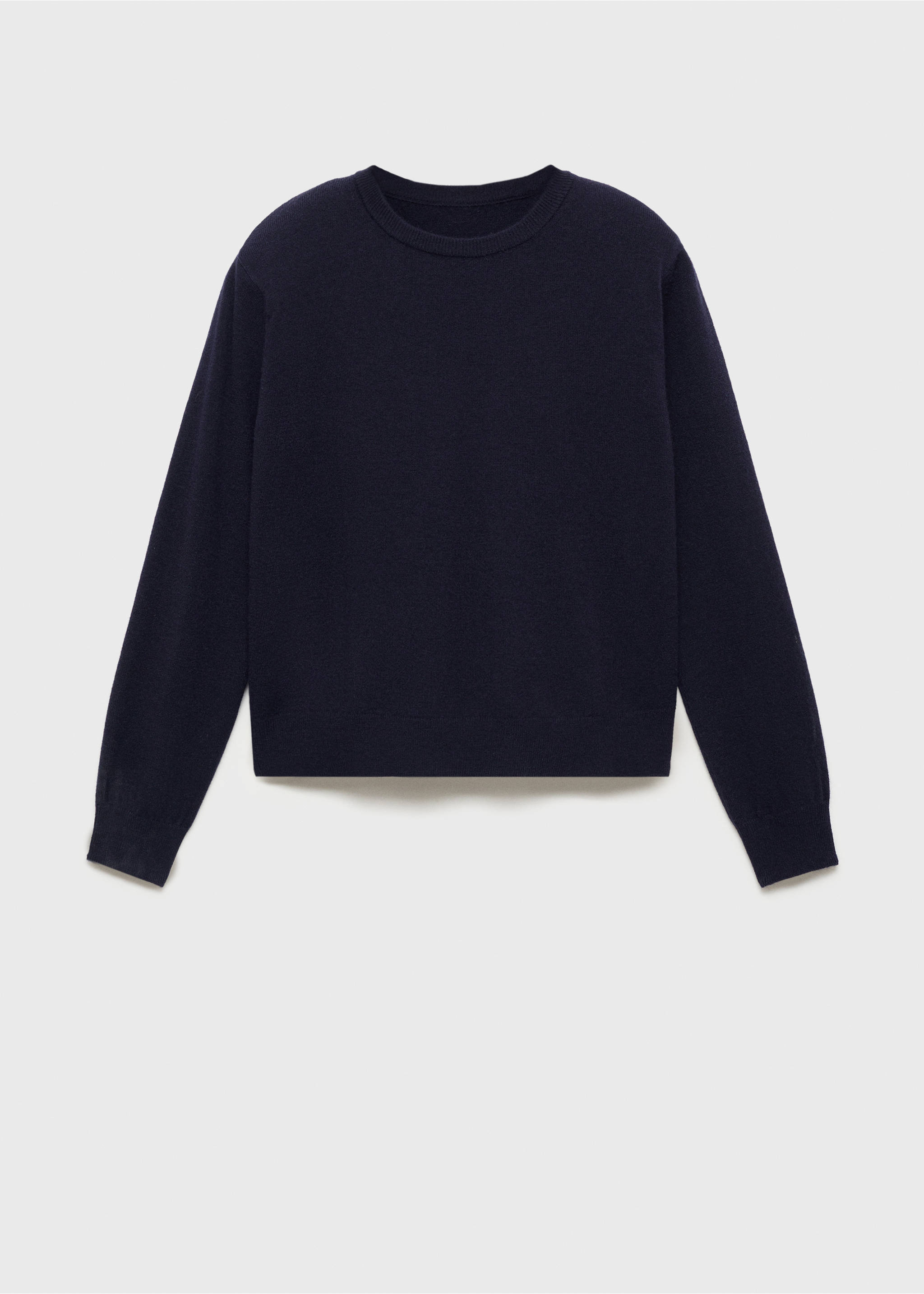 Round-neck knitted sweater - Article without model, Dark Navy. Ref: 77019070-00.