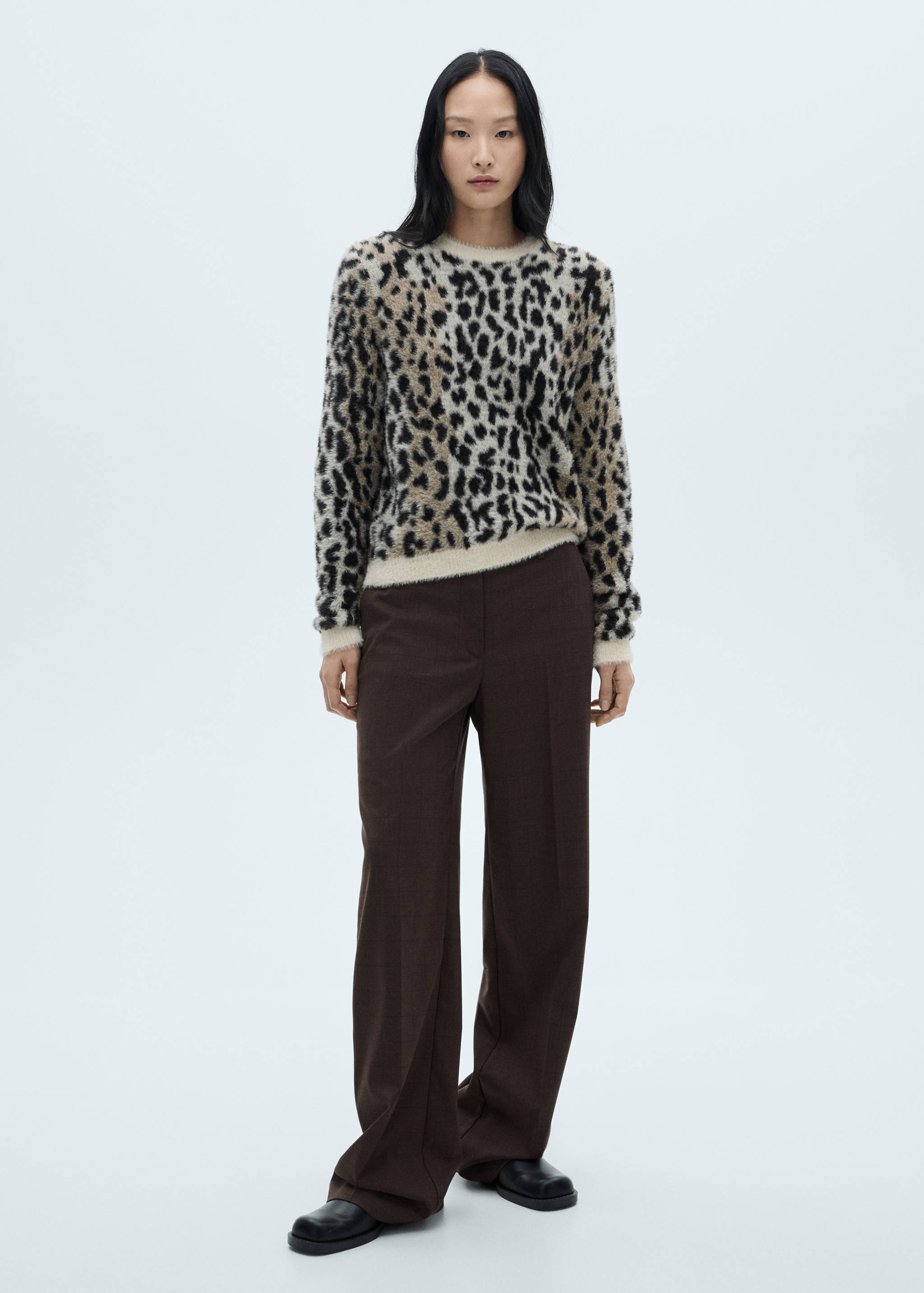 Jersey efecto pelo animal print - Plano general