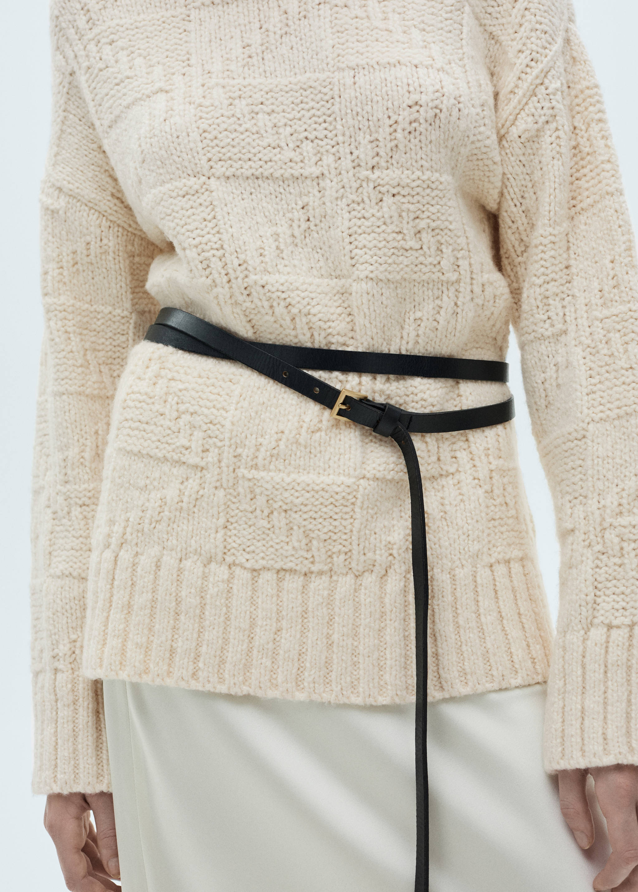 Chunky-knit sweater with perkins neck - Details of the article 6