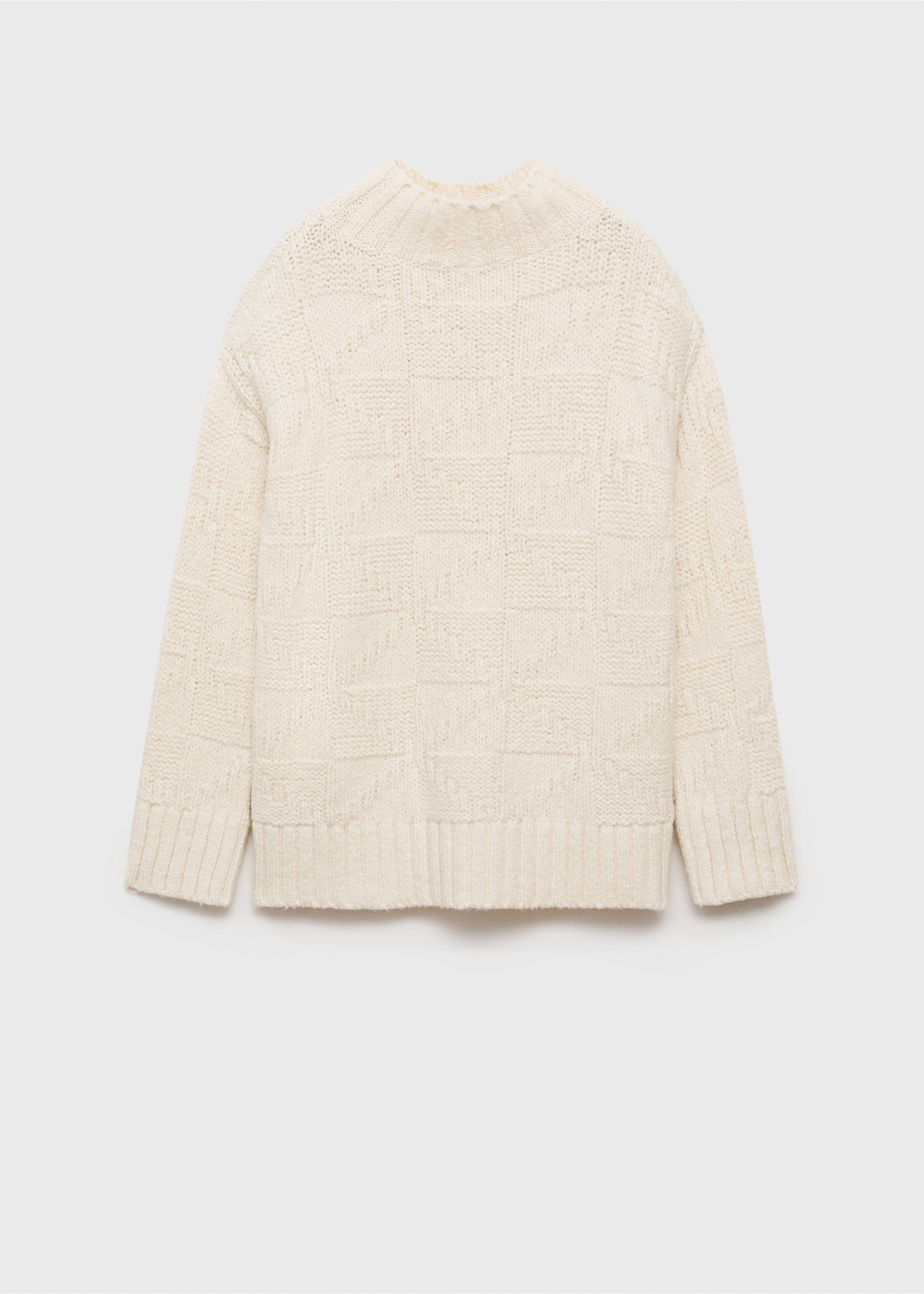 Grofgebreide trui met trechterhals - Artikel zonder model, Ecru. Ref: 77019073-00.