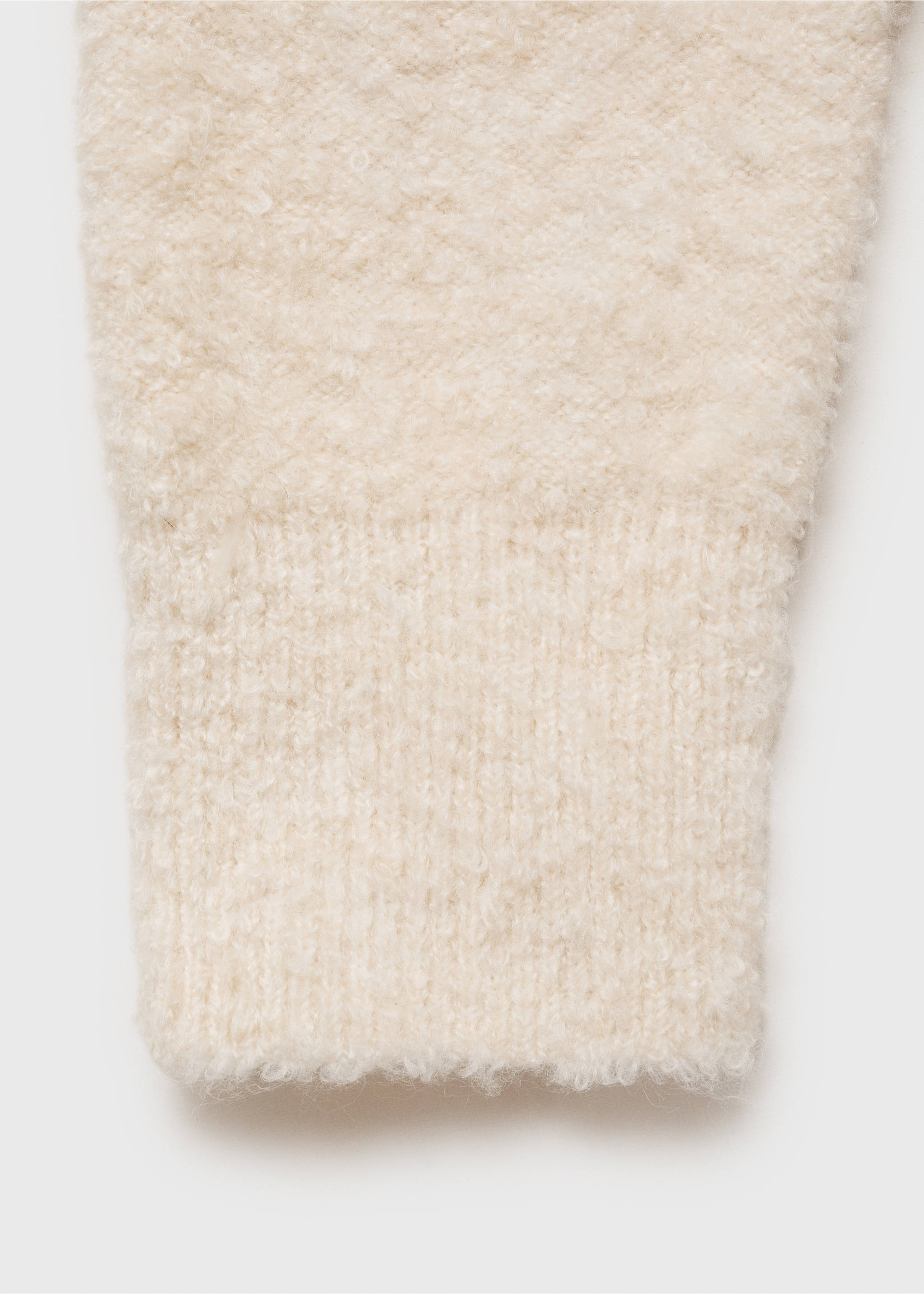 Bouclé-Pullover mit halbhohem Kragen - Detail des Artikels 0, Ecru. Ref: 77019074-00.