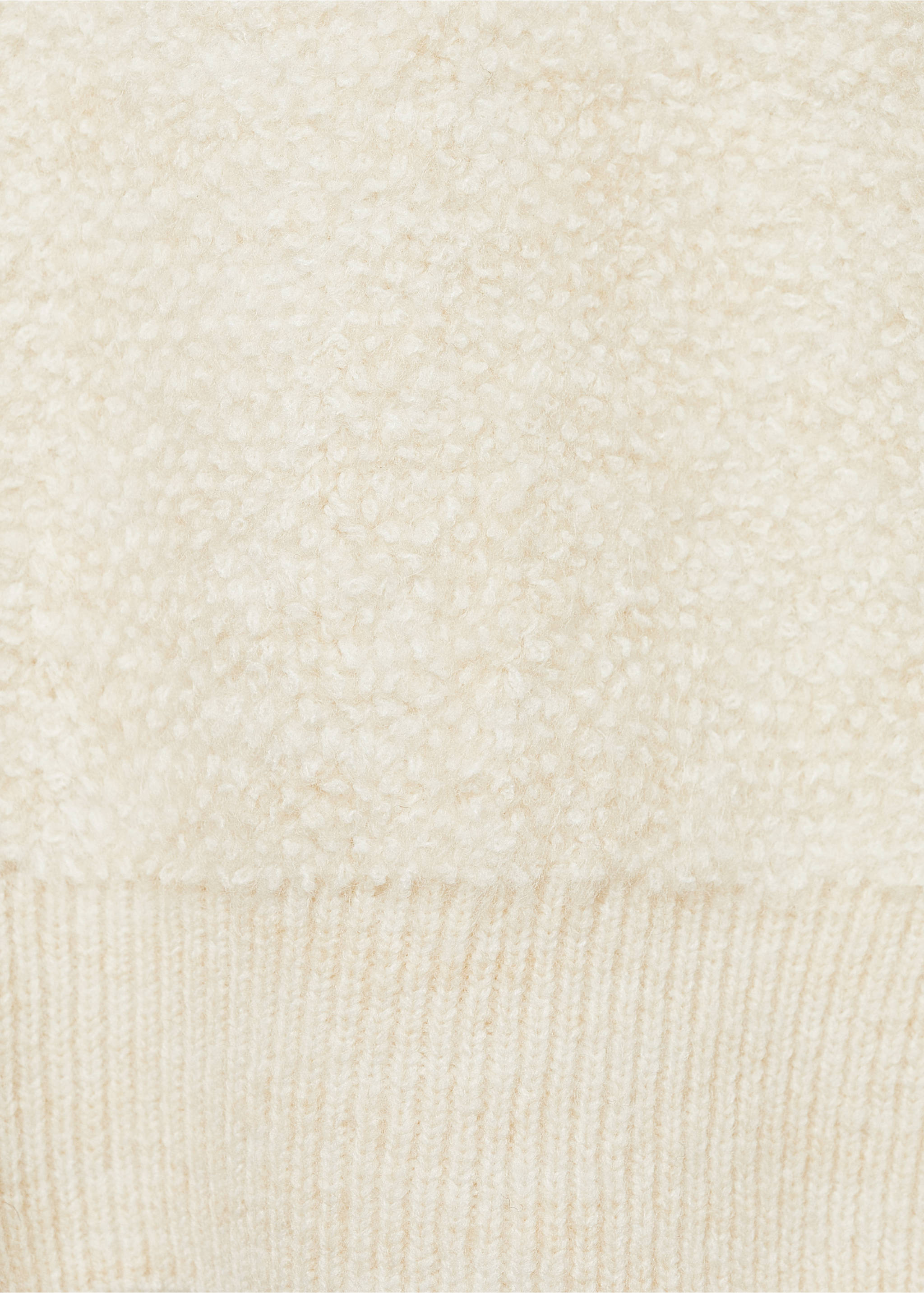 Perkins-neck panelled sweater - Details of the article 0, Ecru. Ref: 77019078-00.