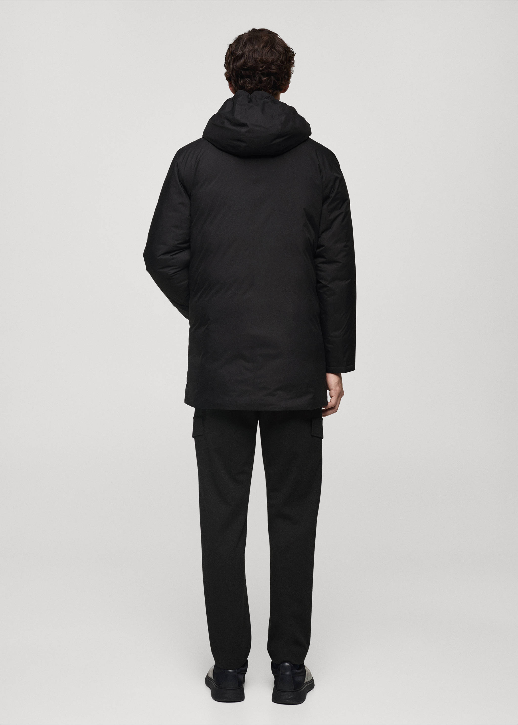 Thermore® waterproof quilted parka with Thermore® padding - Reverse of the article, Charcoal. Ref: 77019228-00.