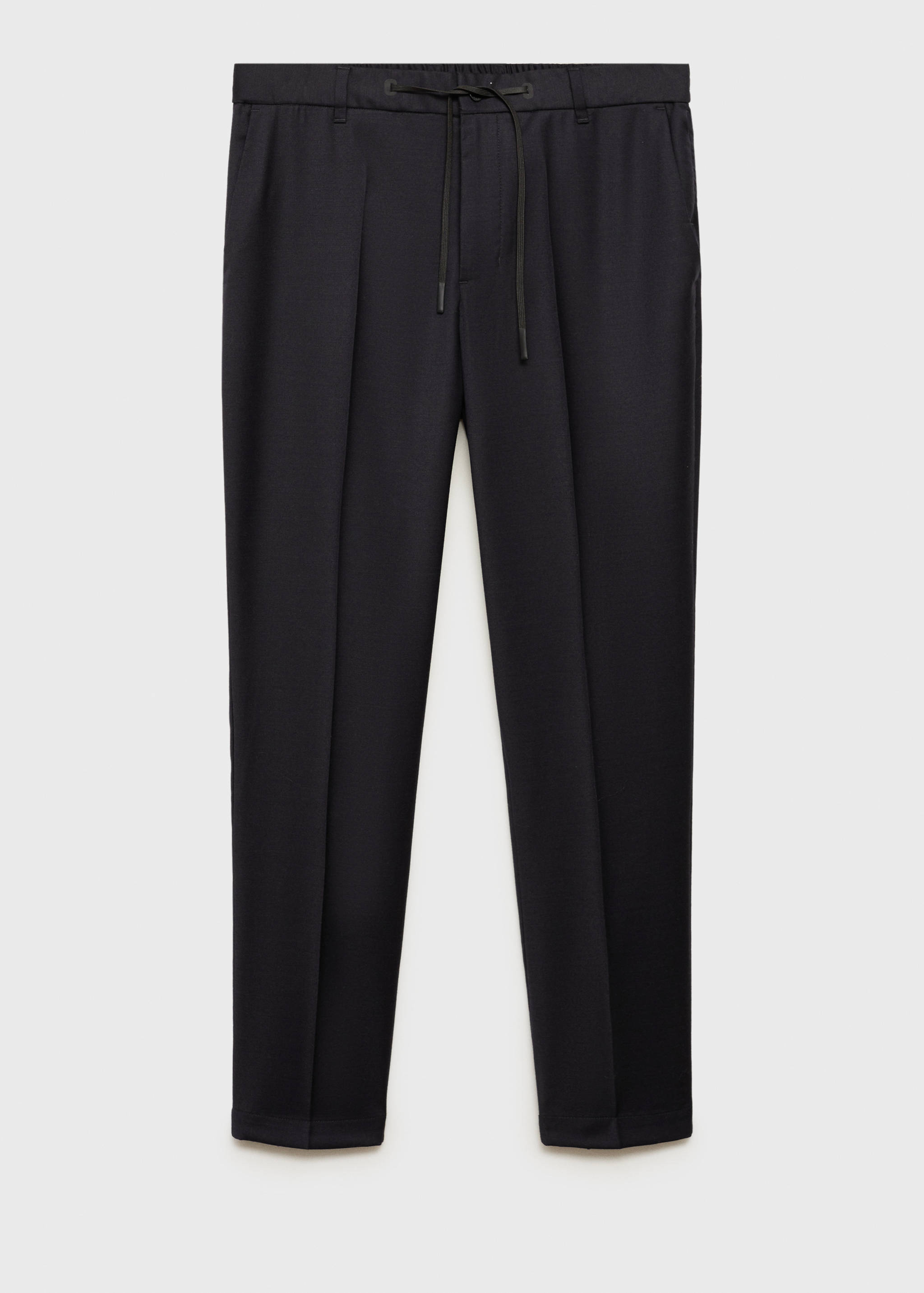 Wool-blend trousers with drawstring - Article without model