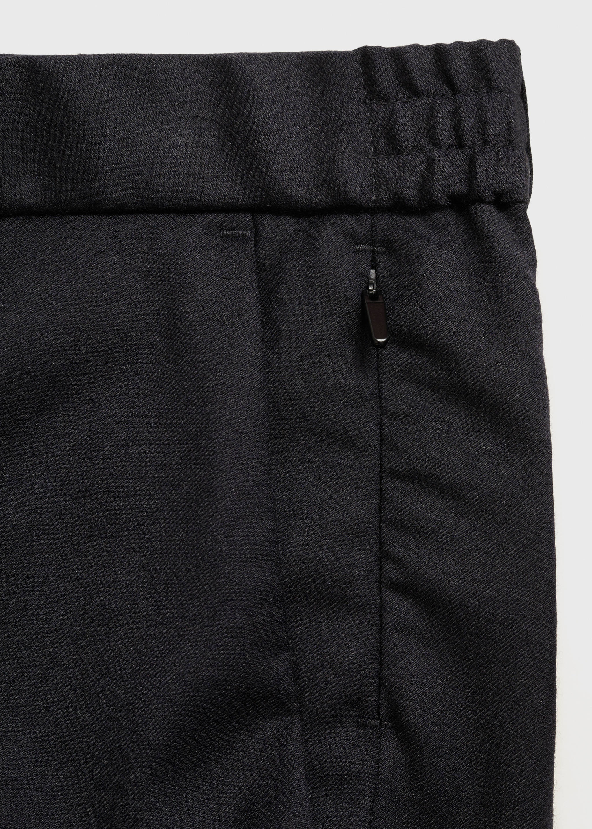 Wool-blend trousers with drawstring - Details of the article 0