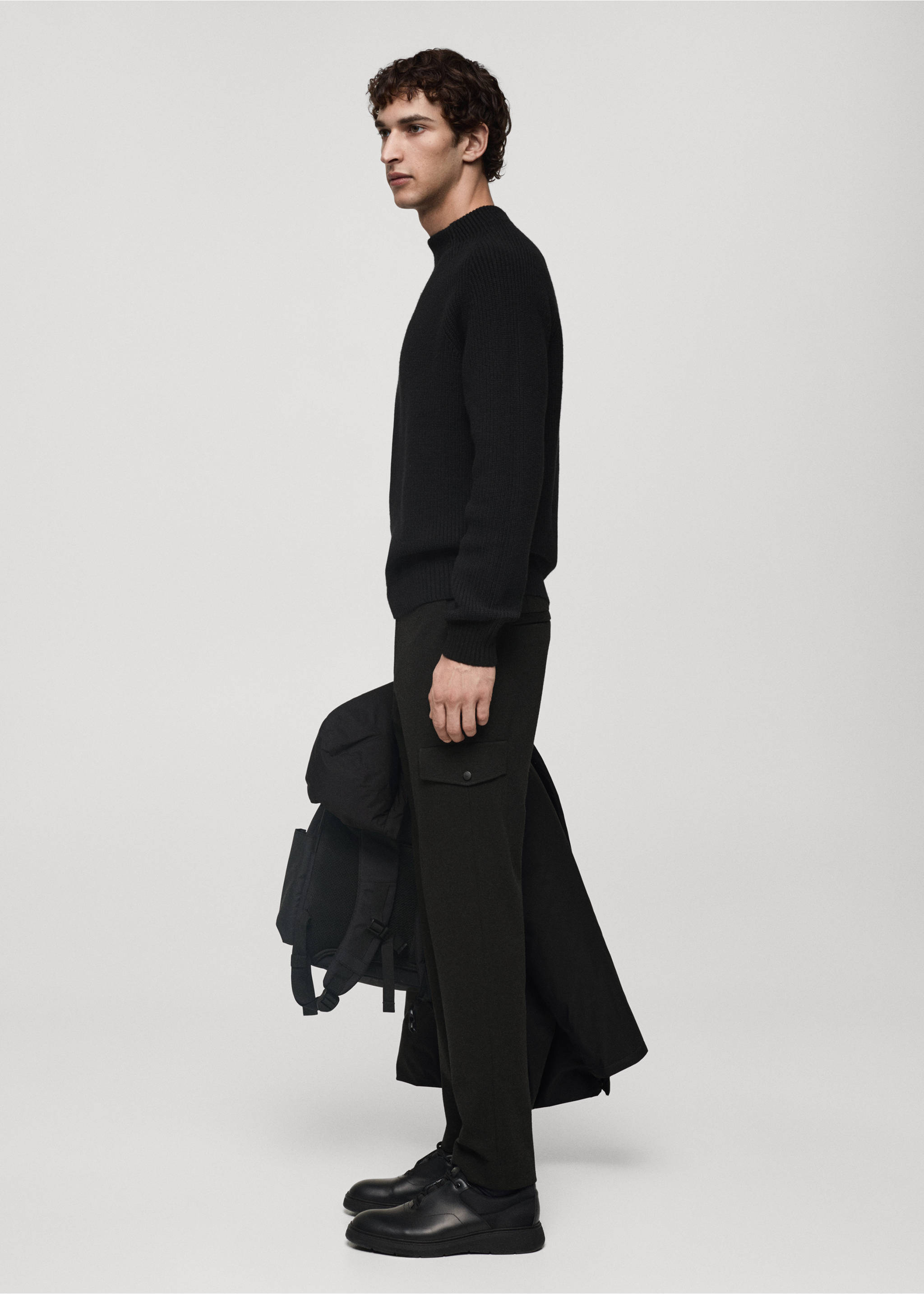 Thermoregulating comfort stretch cargo trousers - Details of the article 2, Grey. Ref: 77019231-00.