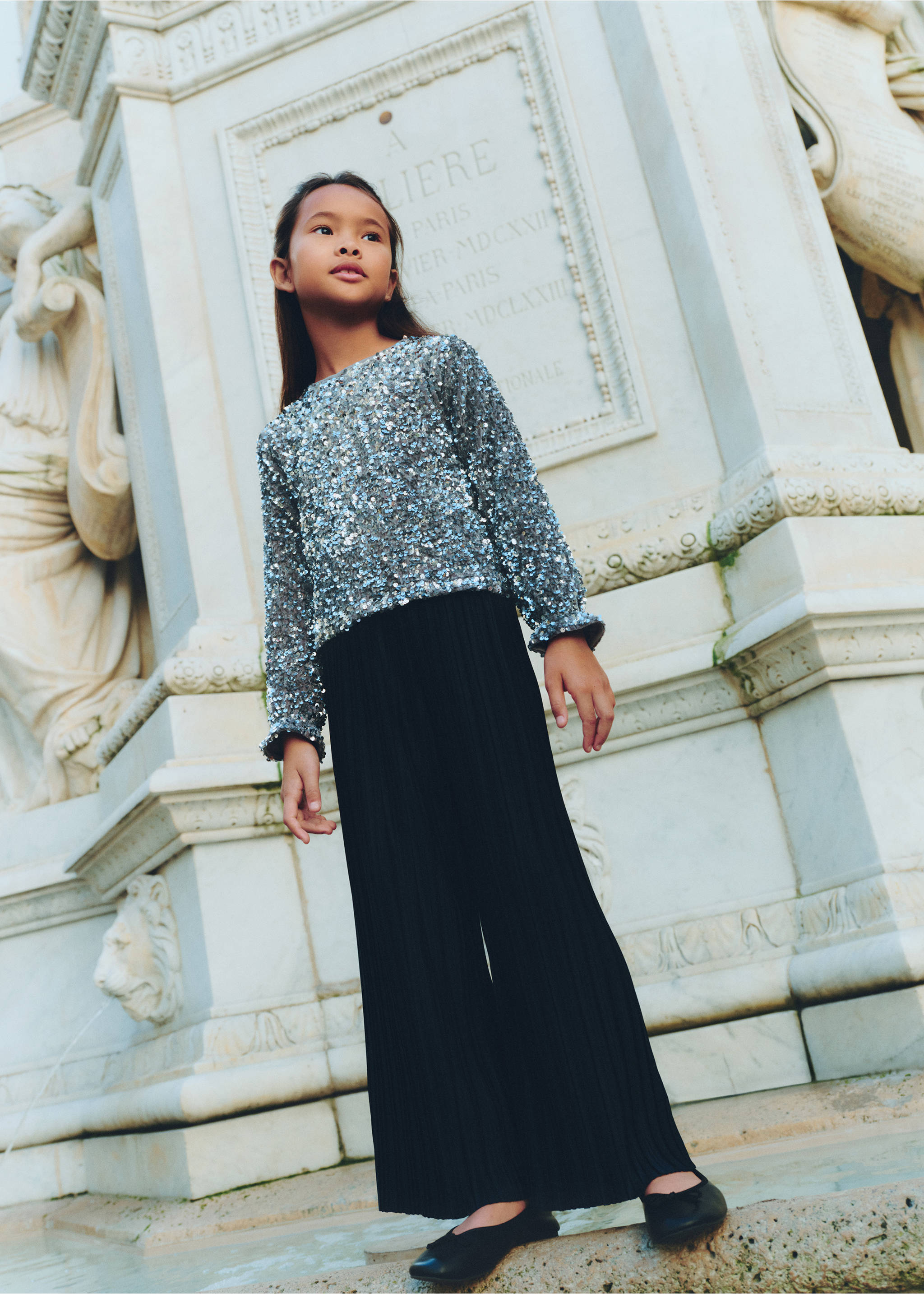 T-shirt manches longues sequins - Détail de l'article 5, Argent. Ref: 77019233-00.