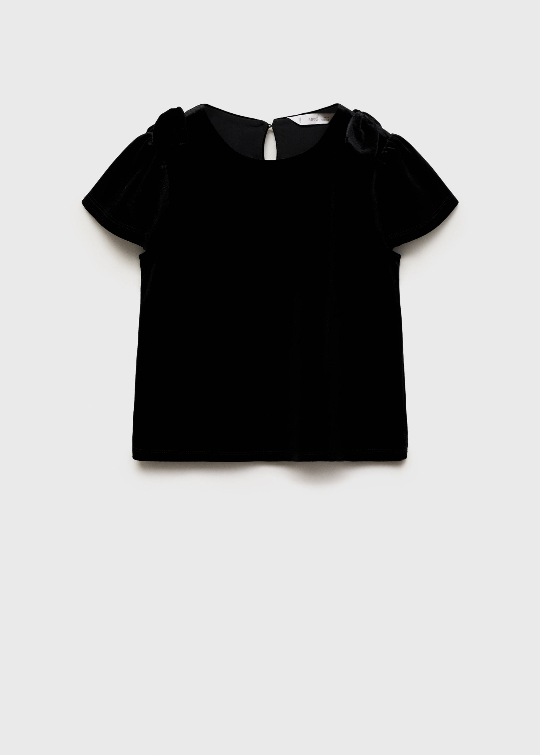 Velvet bow T-shirt - Article without model