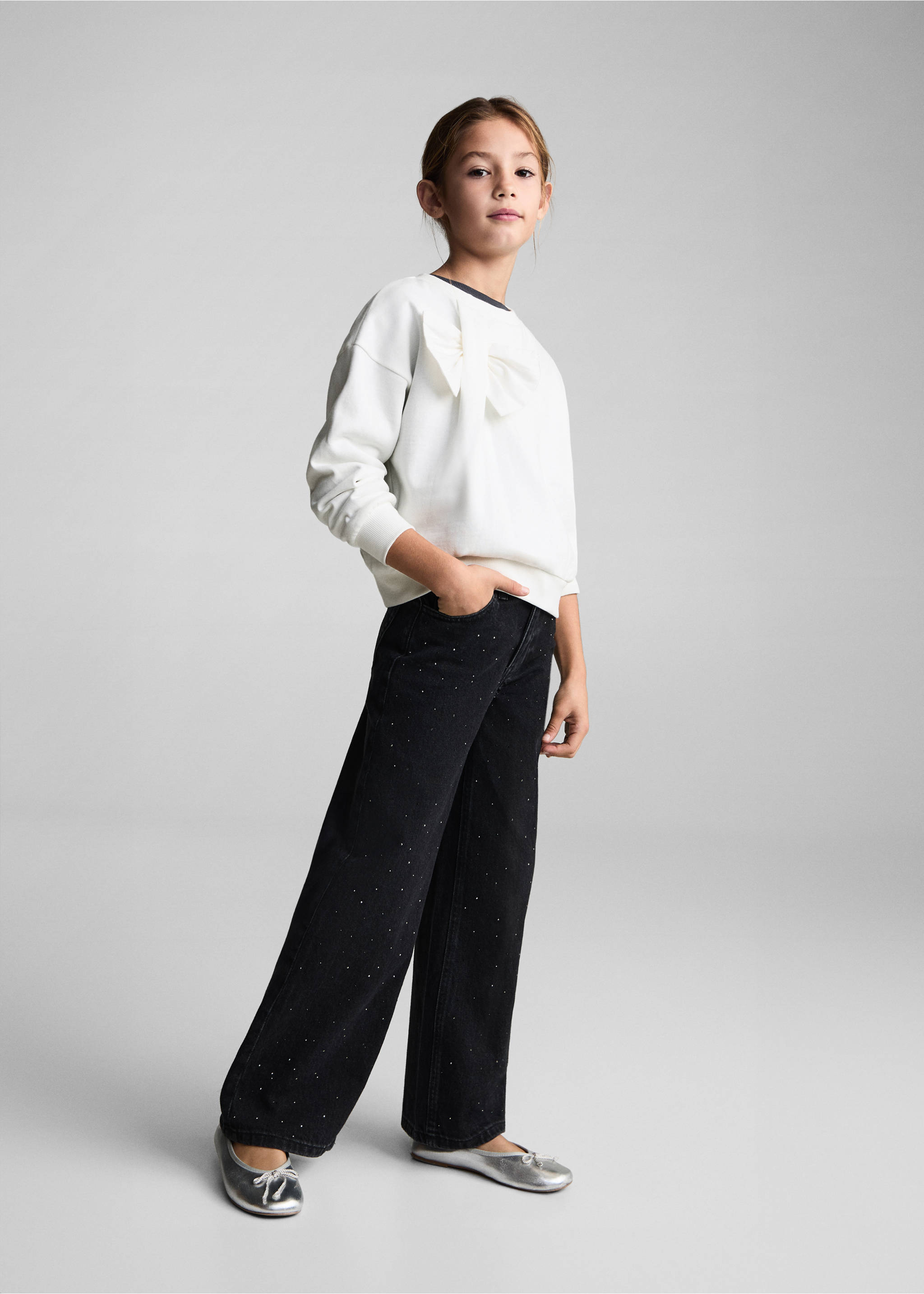 Bow detail sweater - General plane, Off White. Ref: 77019236-00.