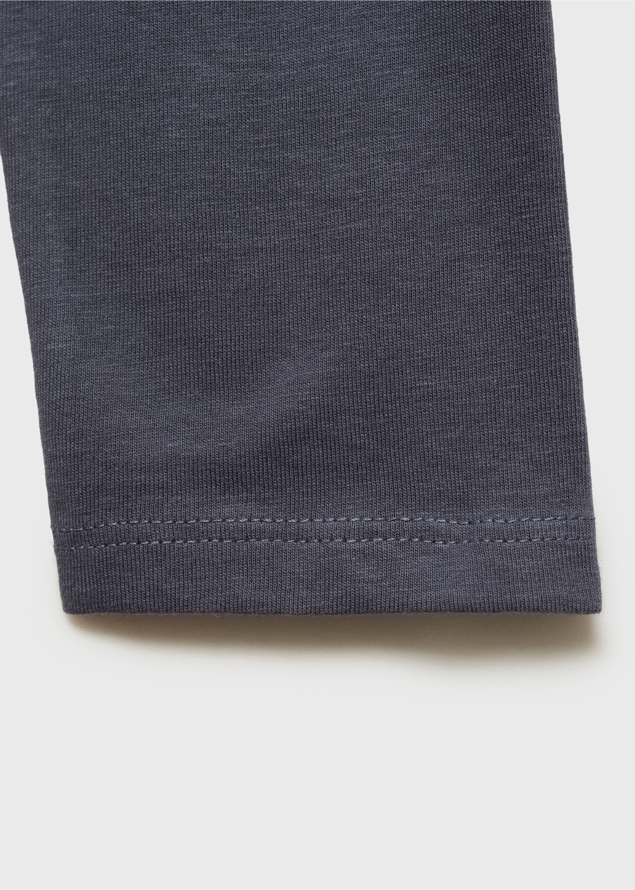 Beaded cotton T-shirt - Details of the article 8, Petrol Blue. Ref: 77019237-00.