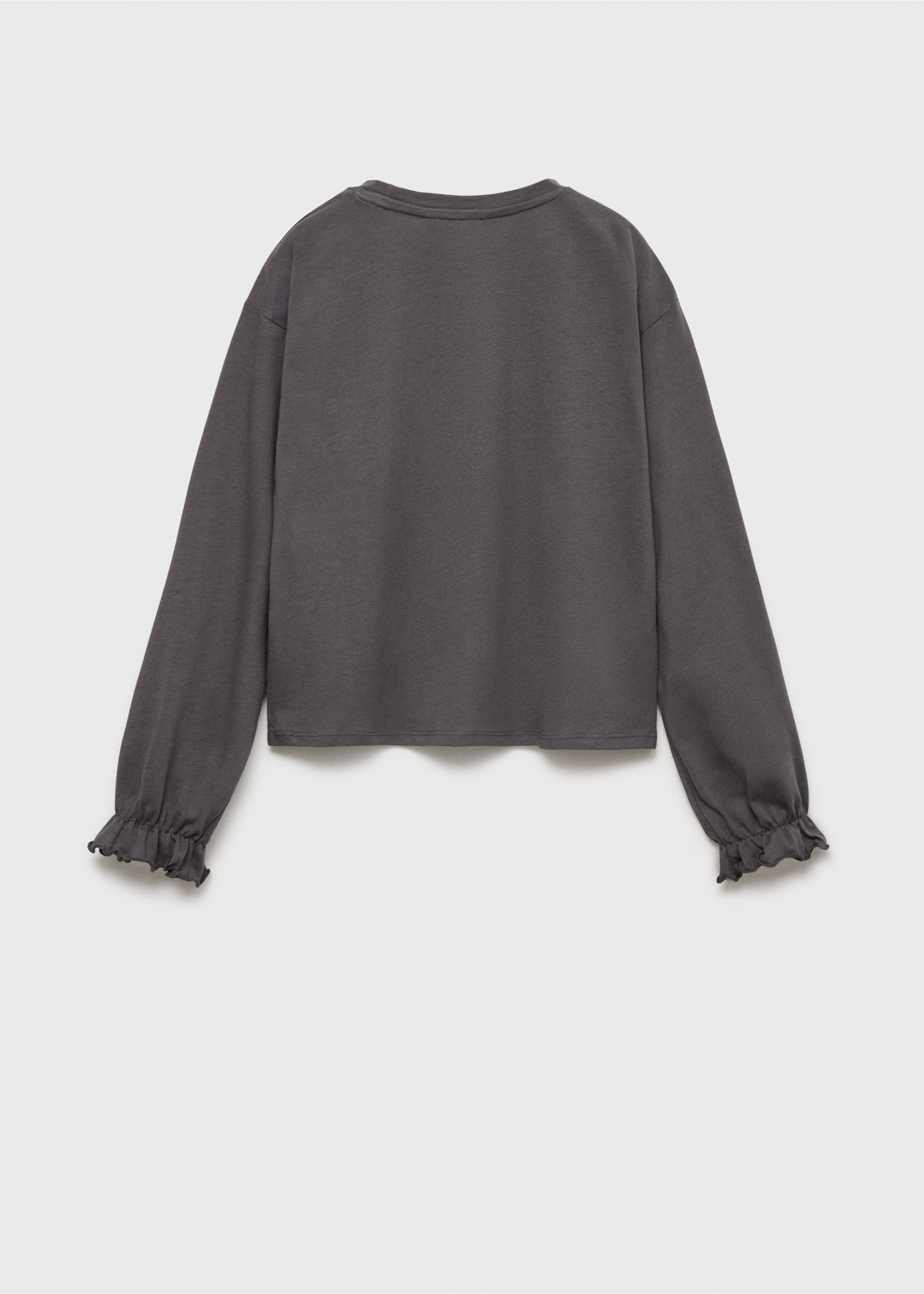 T-shirt imprimé paillettes - Verso de l’article, Gris anthracite. Ref: 77019239-00.