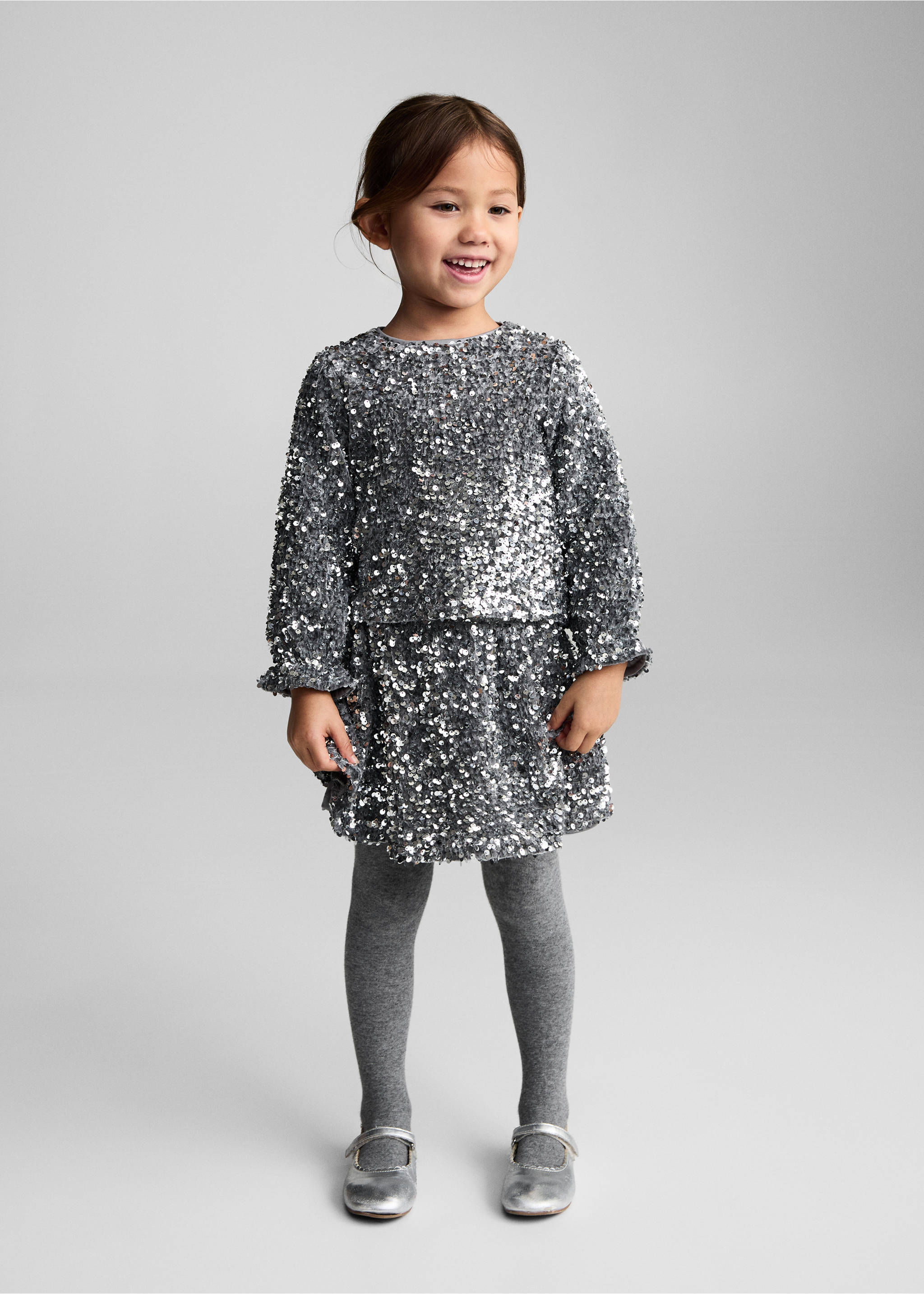 Sequin T-shirt - General plane, Silver. Ref: 77019240-00.