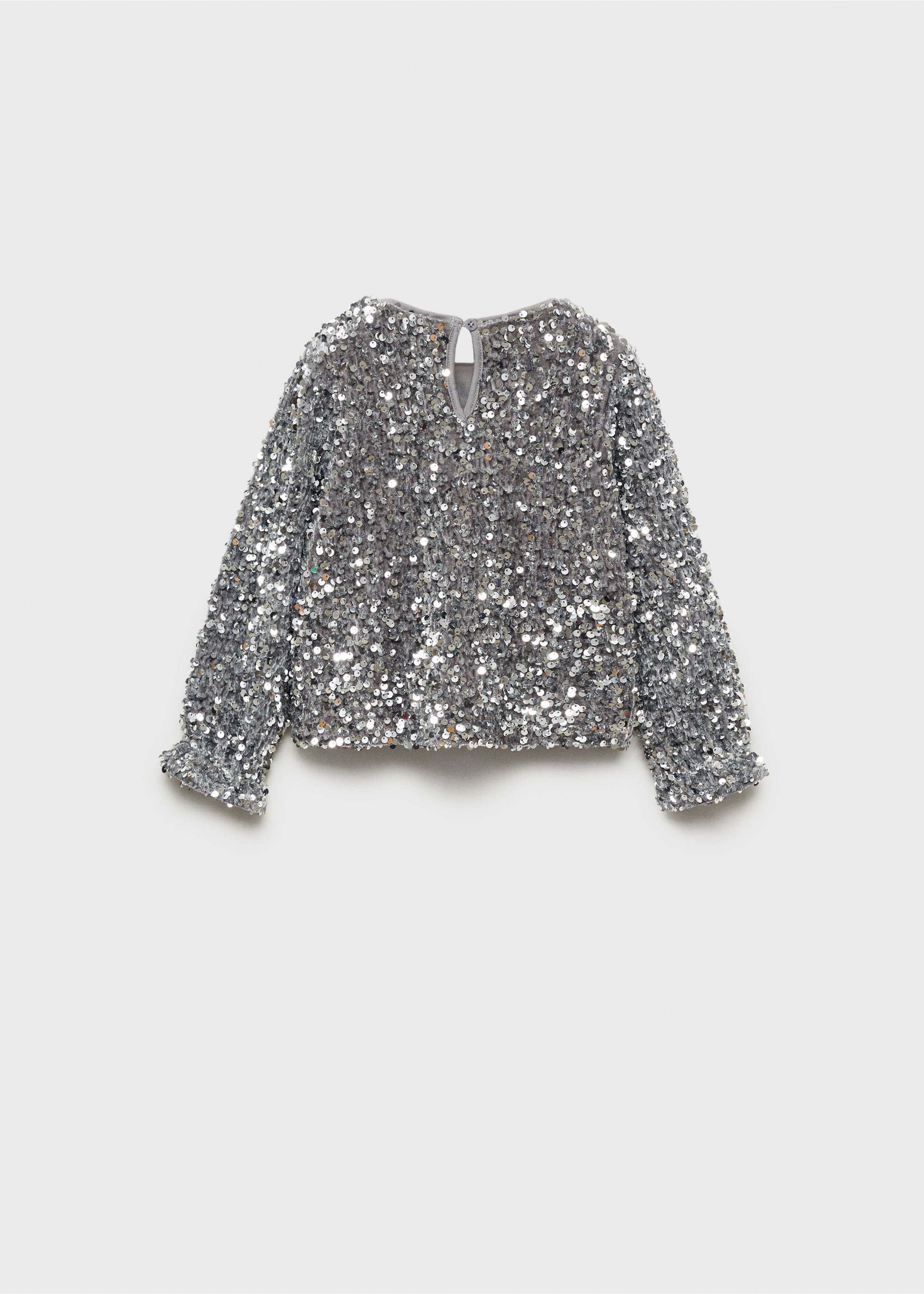 Sequin T-shirt - Reverse of the article, Silver. Ref: 77019240-00.