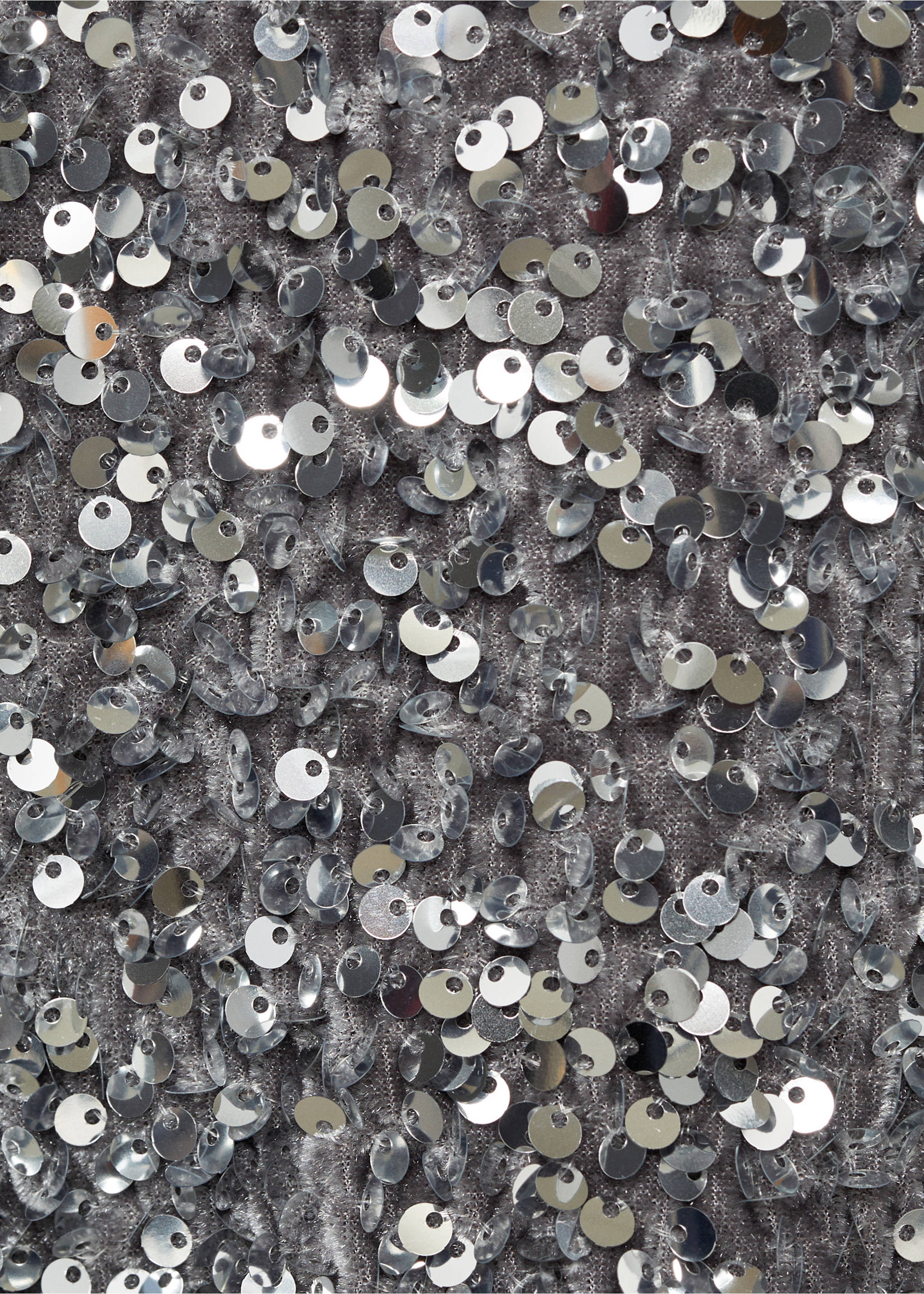 Sequin T-shirt - Details of the article 8, Silver. Ref: 77019240-00.