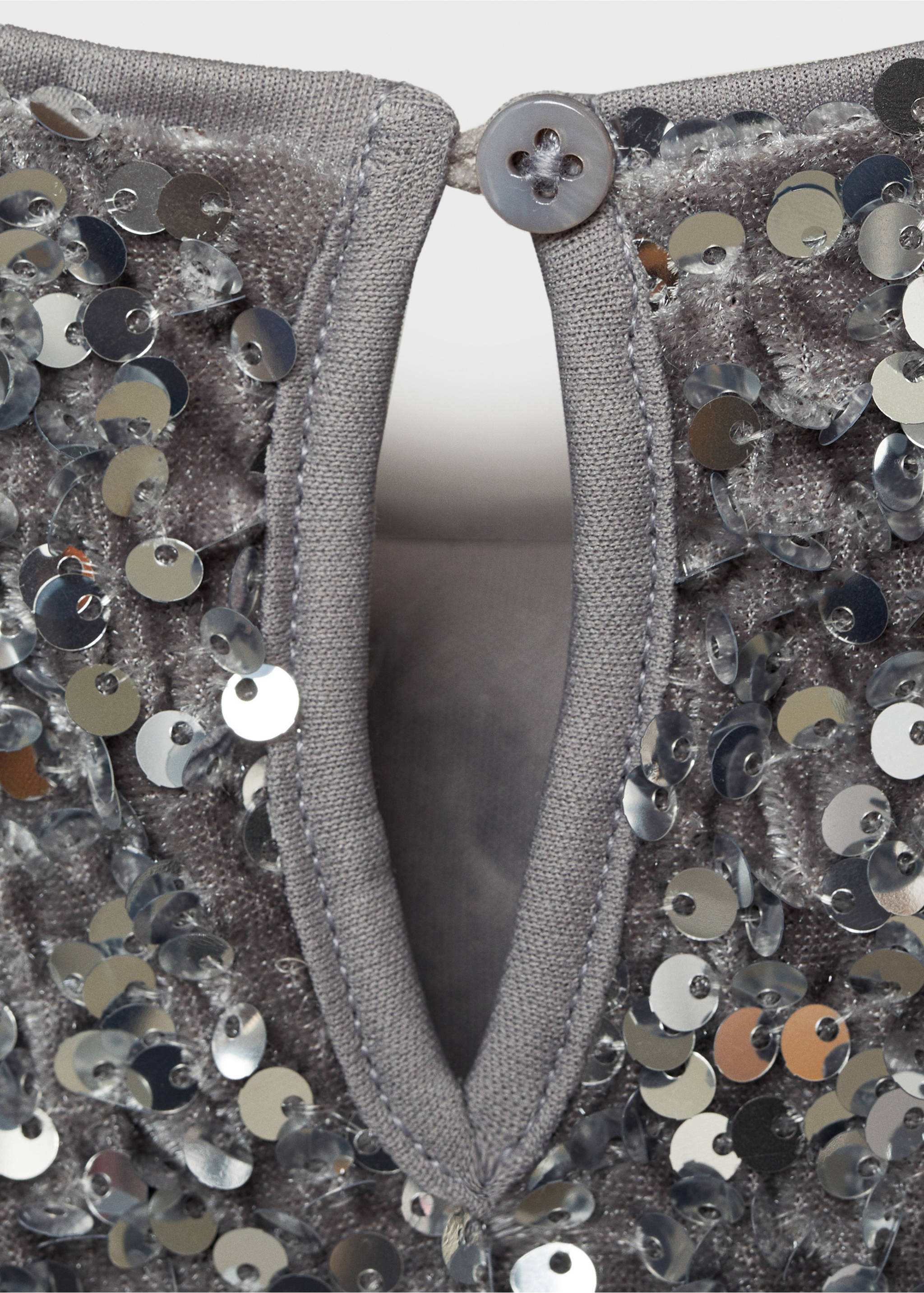 Sequin T-shirt - Details of the article 0, Silver. Ref: 77019240-00.