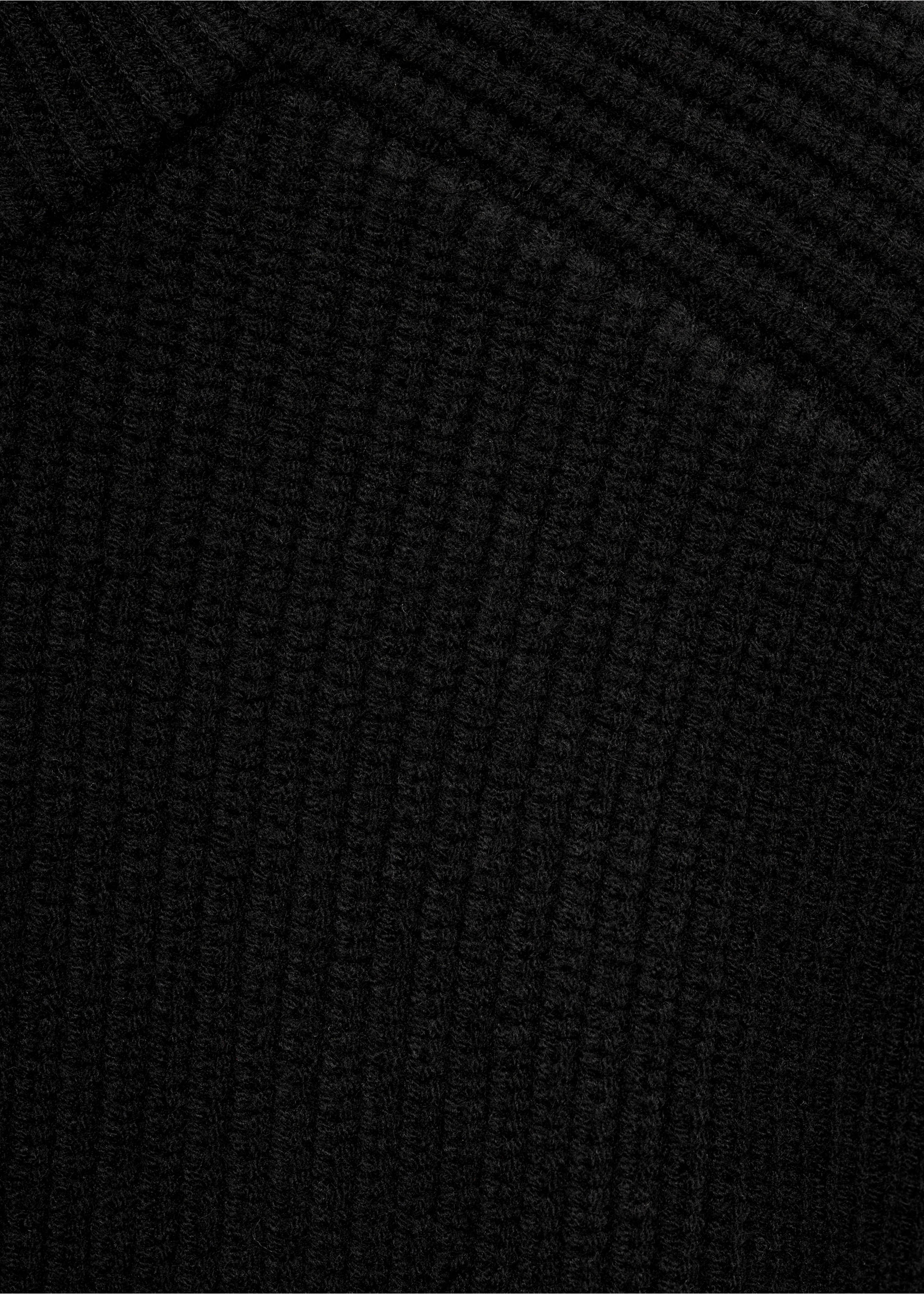 Coolmax® breathable wool-blend sweater with zip - Details of the article 0, Black. Ref: 77019242-00.