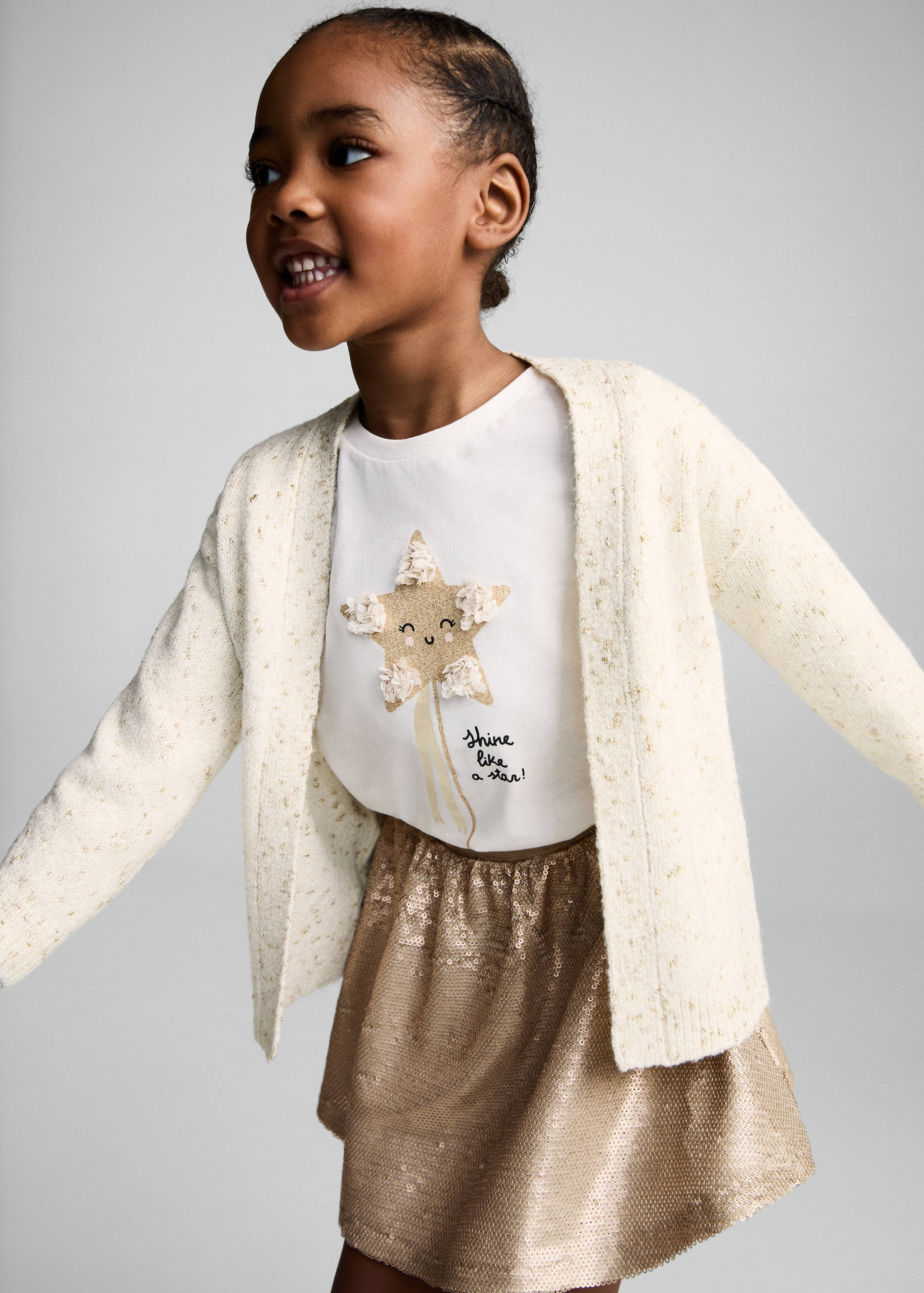 Open knit cardigan - Medium plane