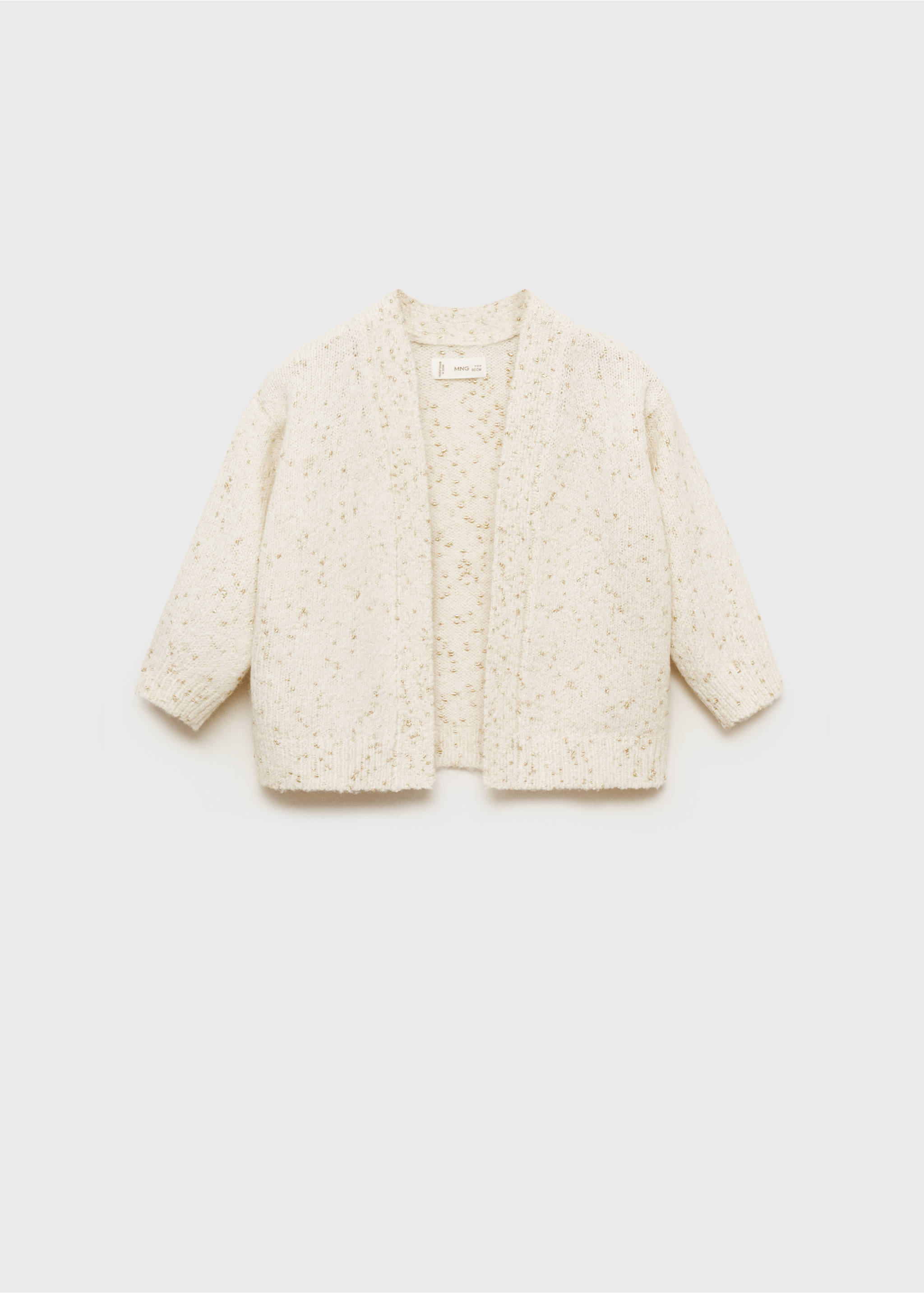 Open knit cardigan - Article without model, Ecru. Ref: 77019245-00.